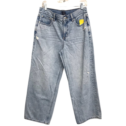 Jeans Wide Leg By J. Crew In Blue Denim, Size:8