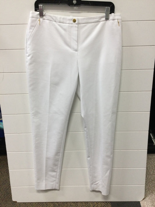 Pants Cropped By Calvin Klein In White, Size:6