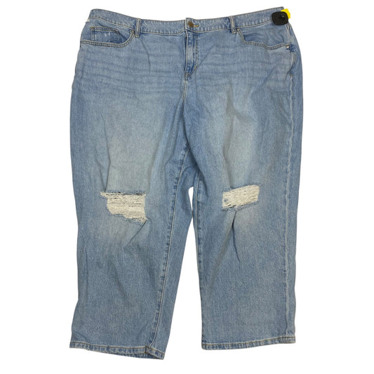 Jeans Straight By Lane Bryant In Blue Denim, Size:24