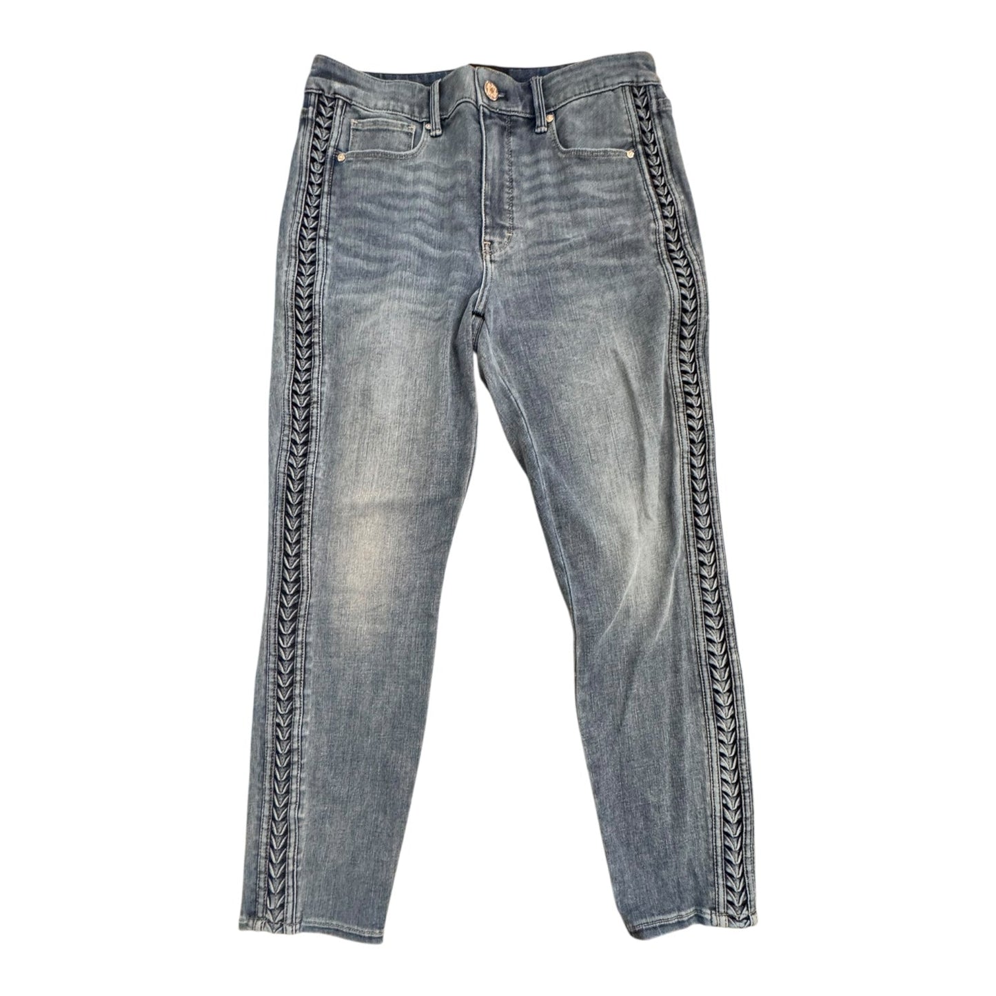 Jeans Straight By White House Black Market In Blue Denim, Size:8