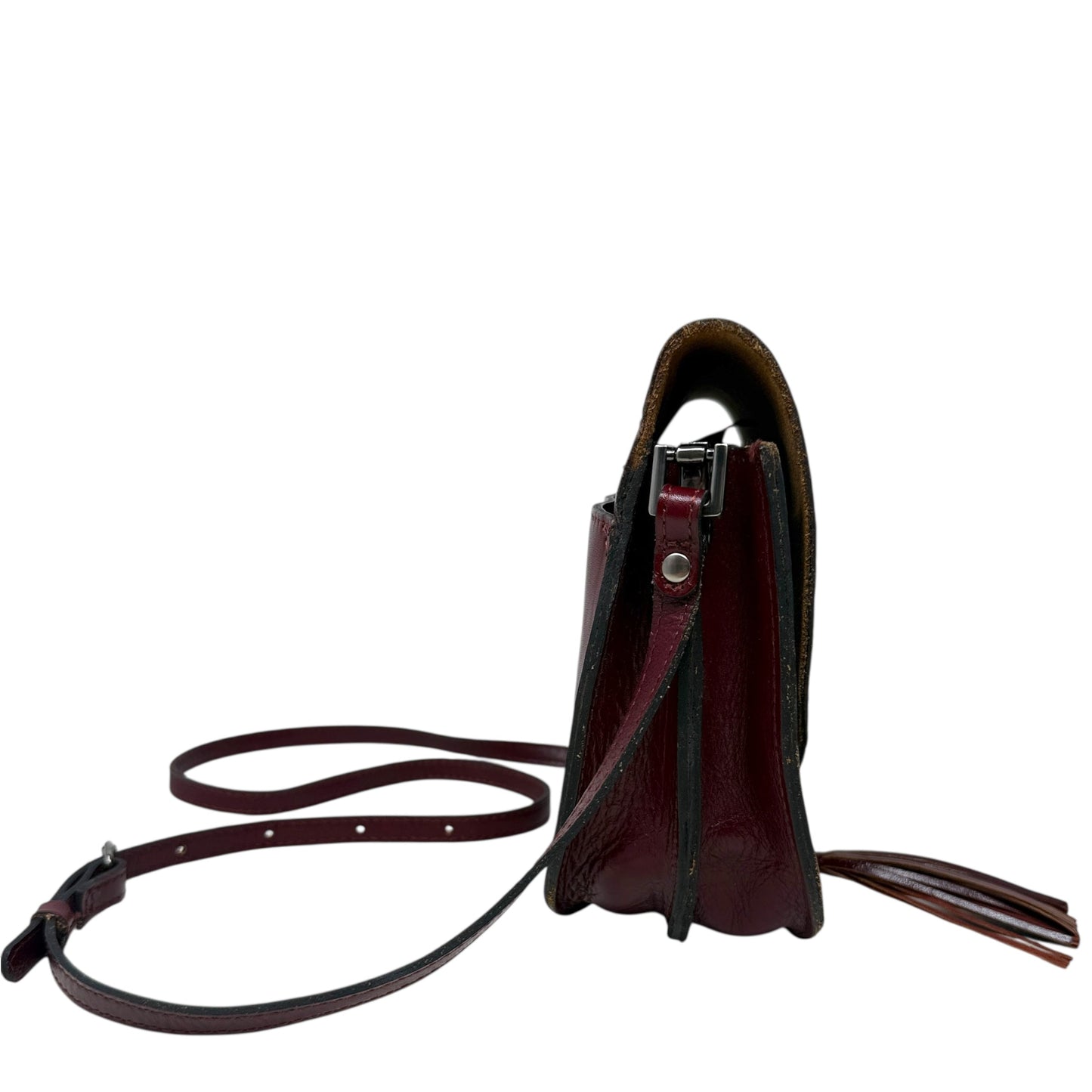 Brinlee Tooled Leather Saddle Crossbody Bag Designer By Patricia Nash, Size: Medium