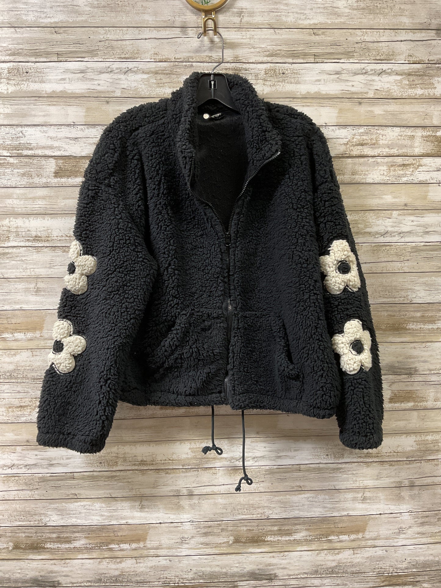 Jacket Faux Fur & Sherpa By Pacsun In Black, Size:L