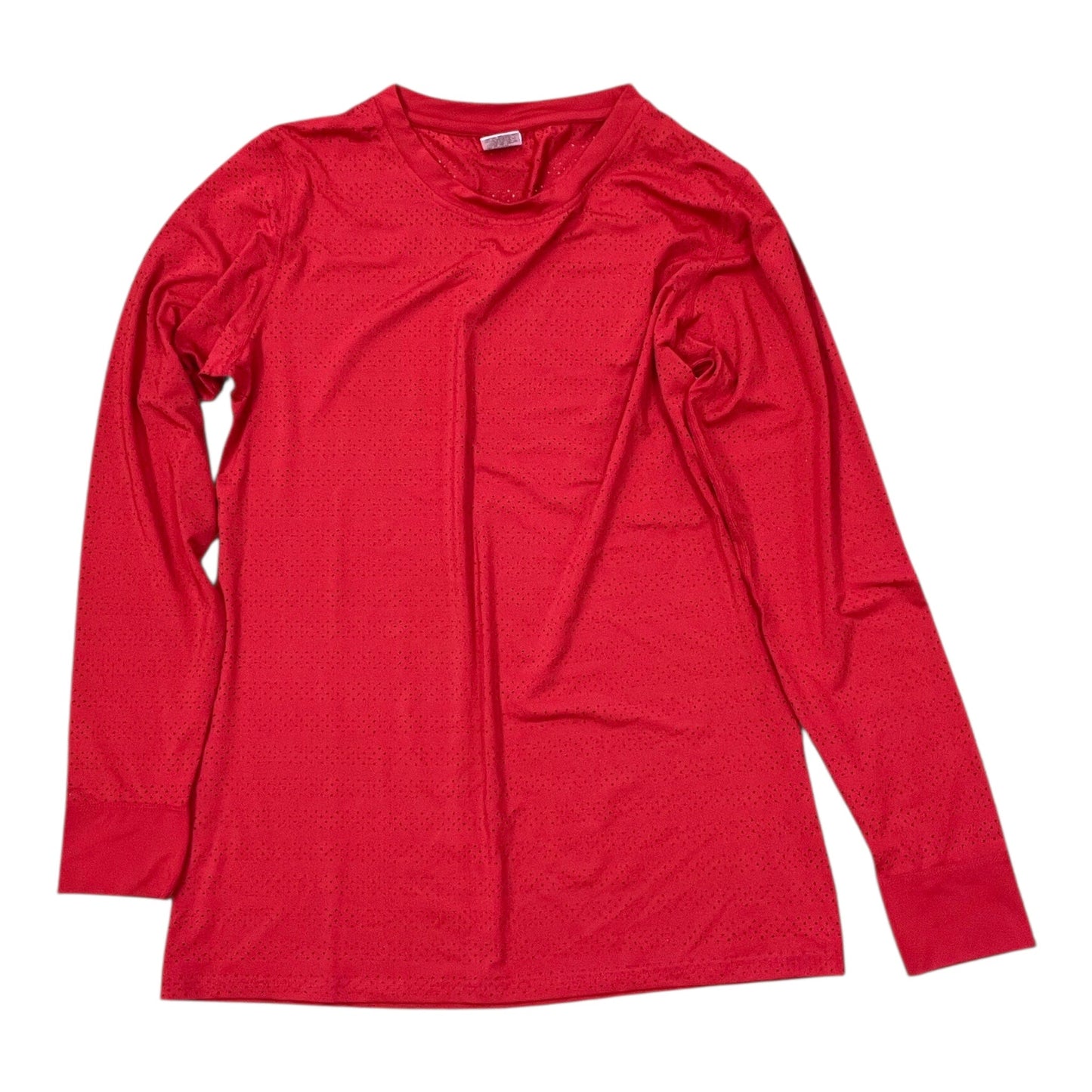 Athletic Top Ls Collar By Zyia In Red, Size:L