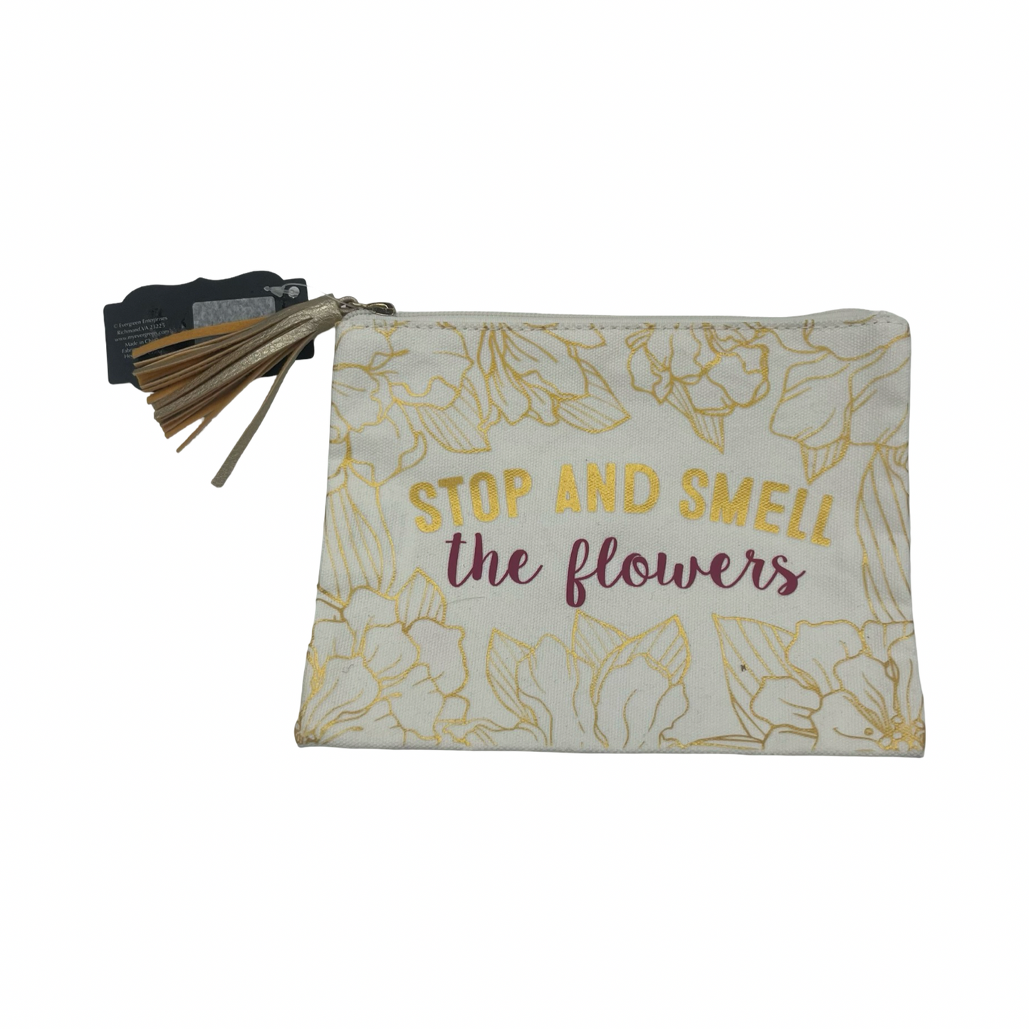 Makeup Bag By Clothes Mentor In Cream, Size:Medium