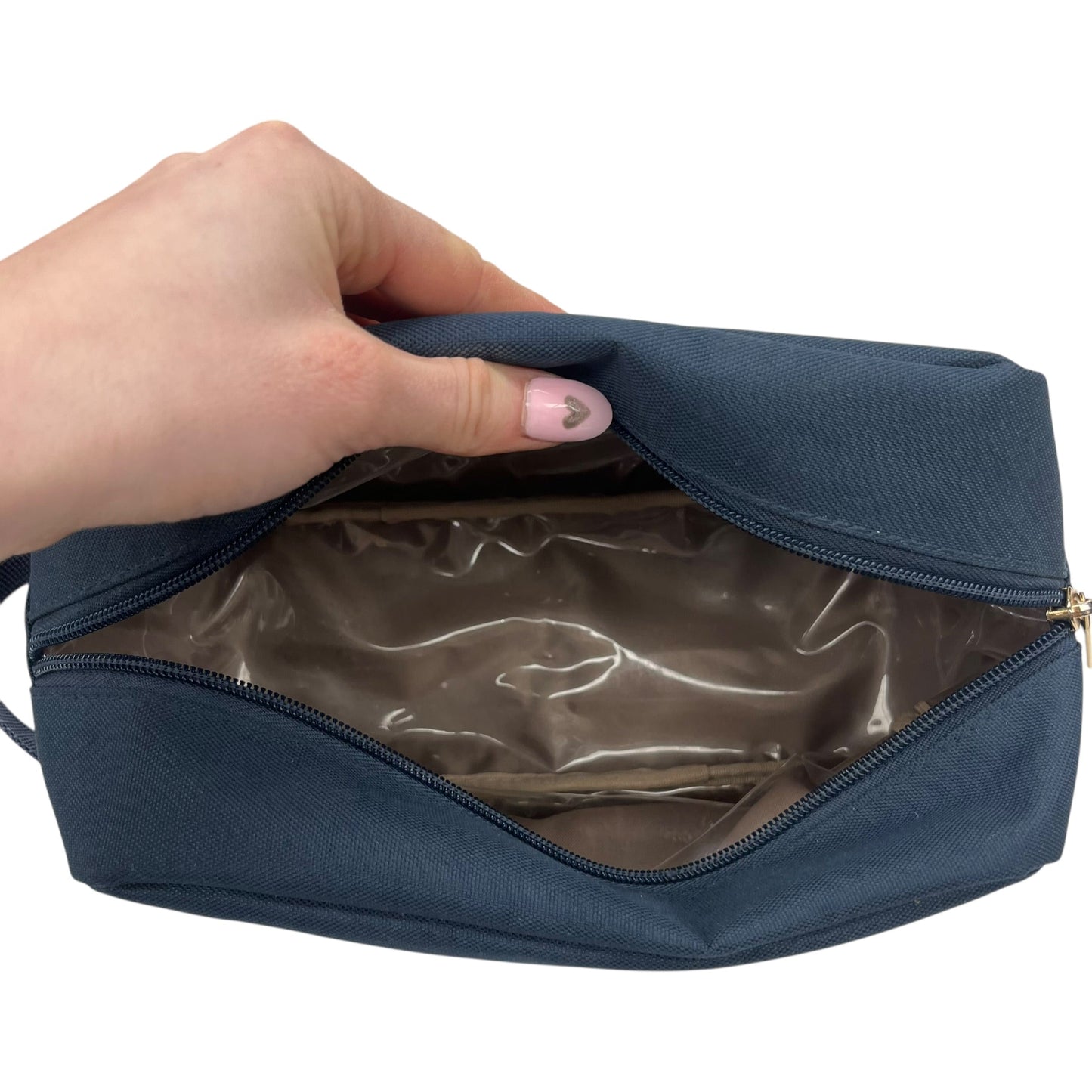 Makeup Bag By Clothes Mentor In Blue, Size:Large