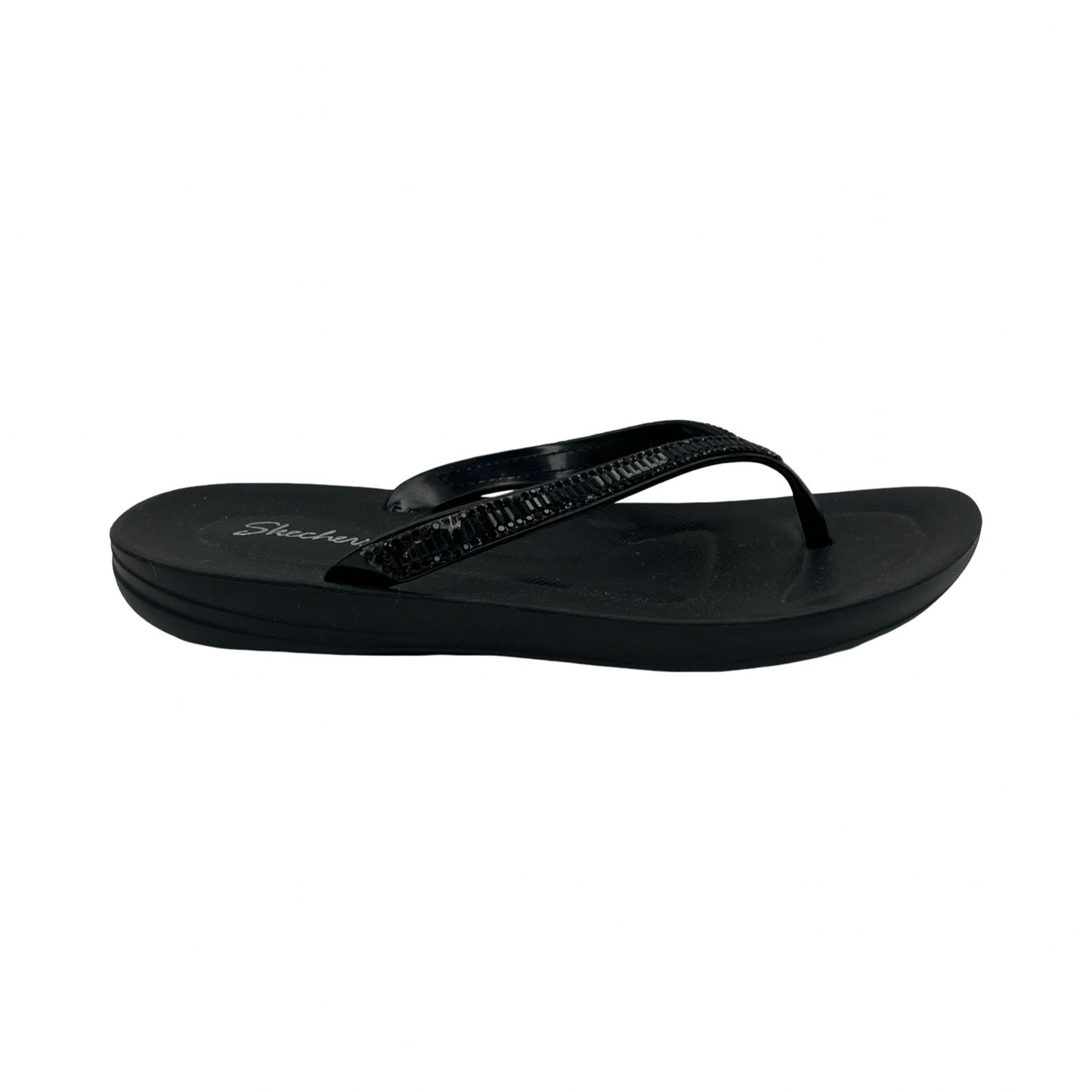 Sandals Flip Flops By Skechers In Black, Size:5