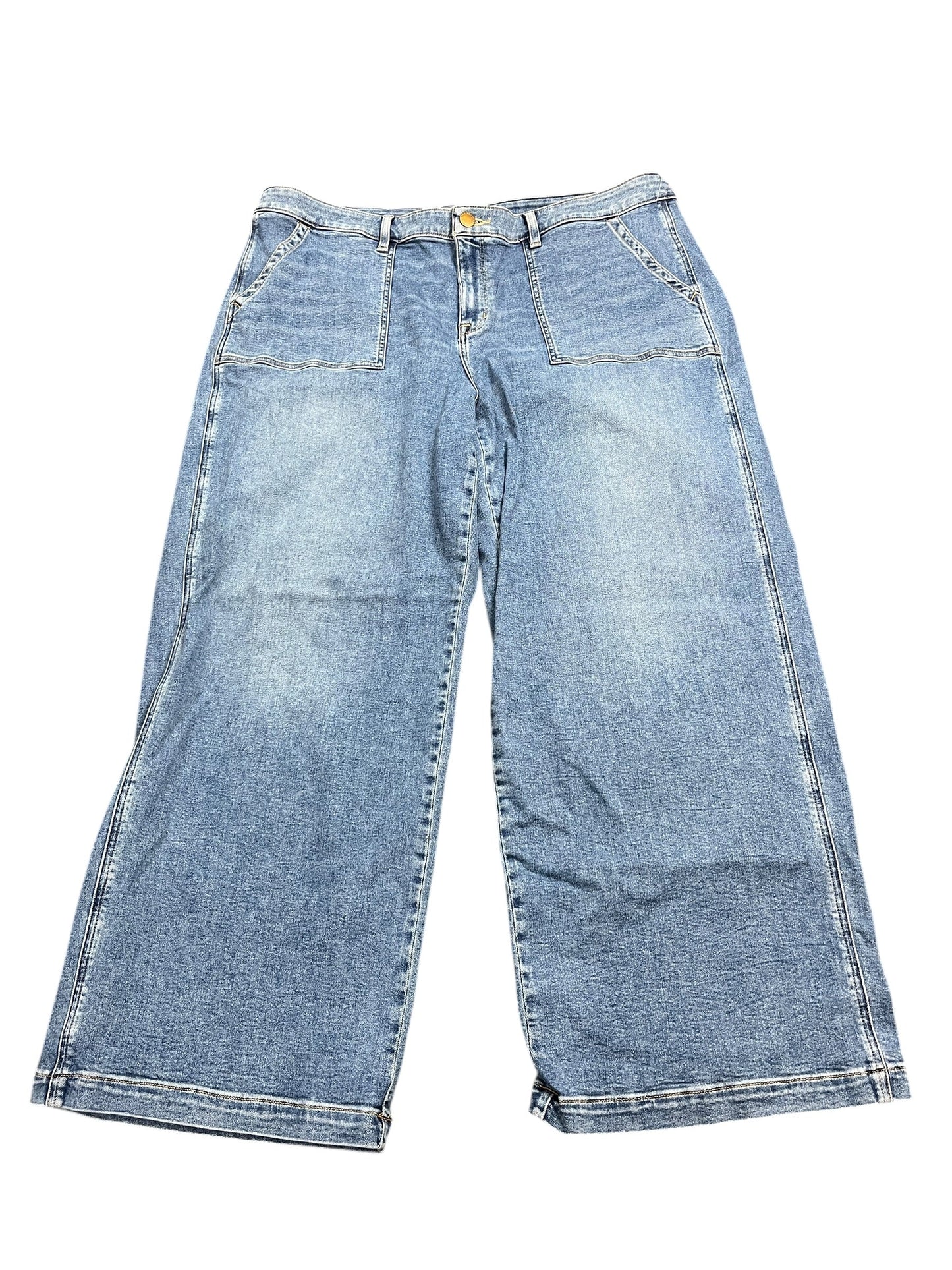 Jeans Wide Leg By Lane Bryant In Blue Denim, Size:22