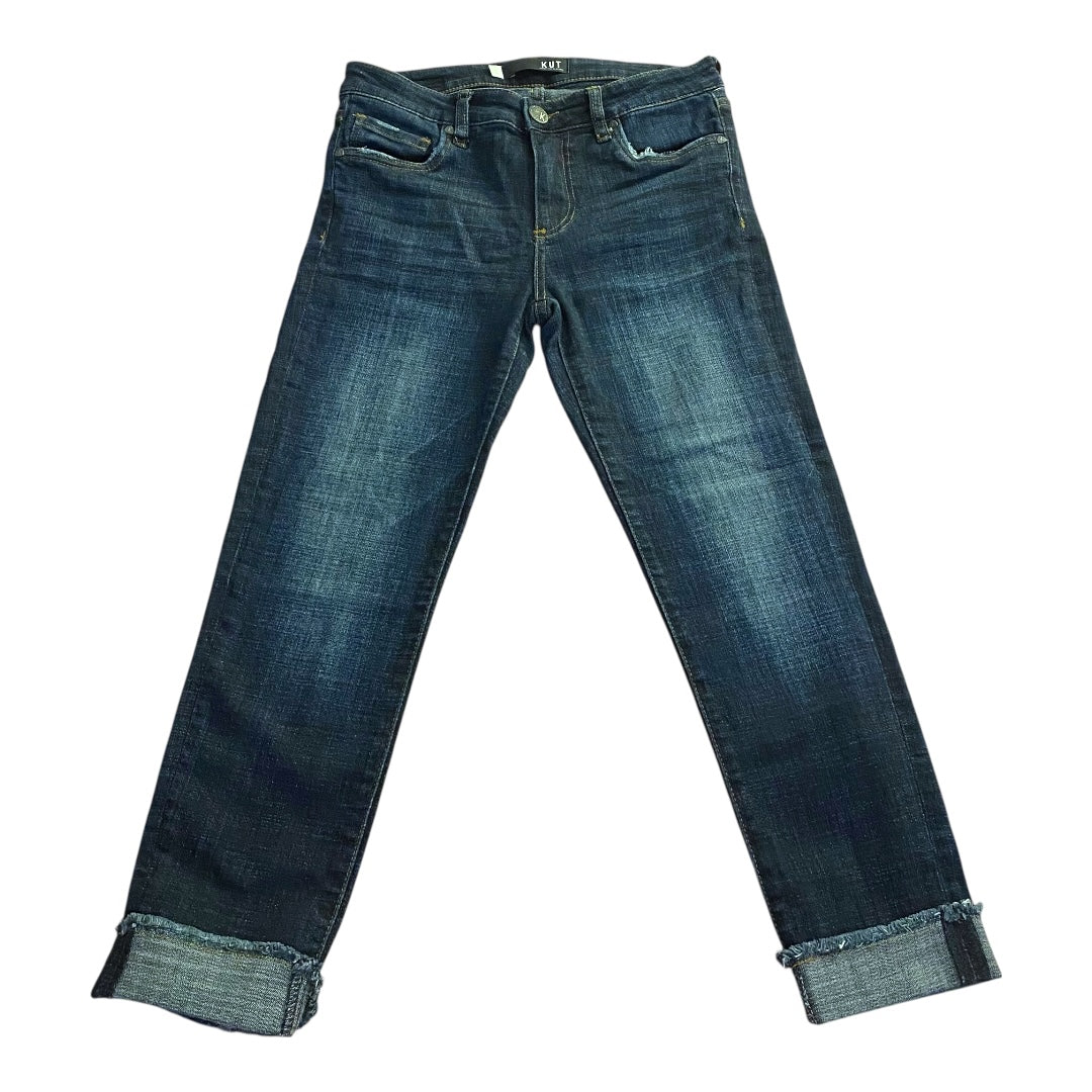 Jeans Cropped By Kut In Blue Denim, Size:0
