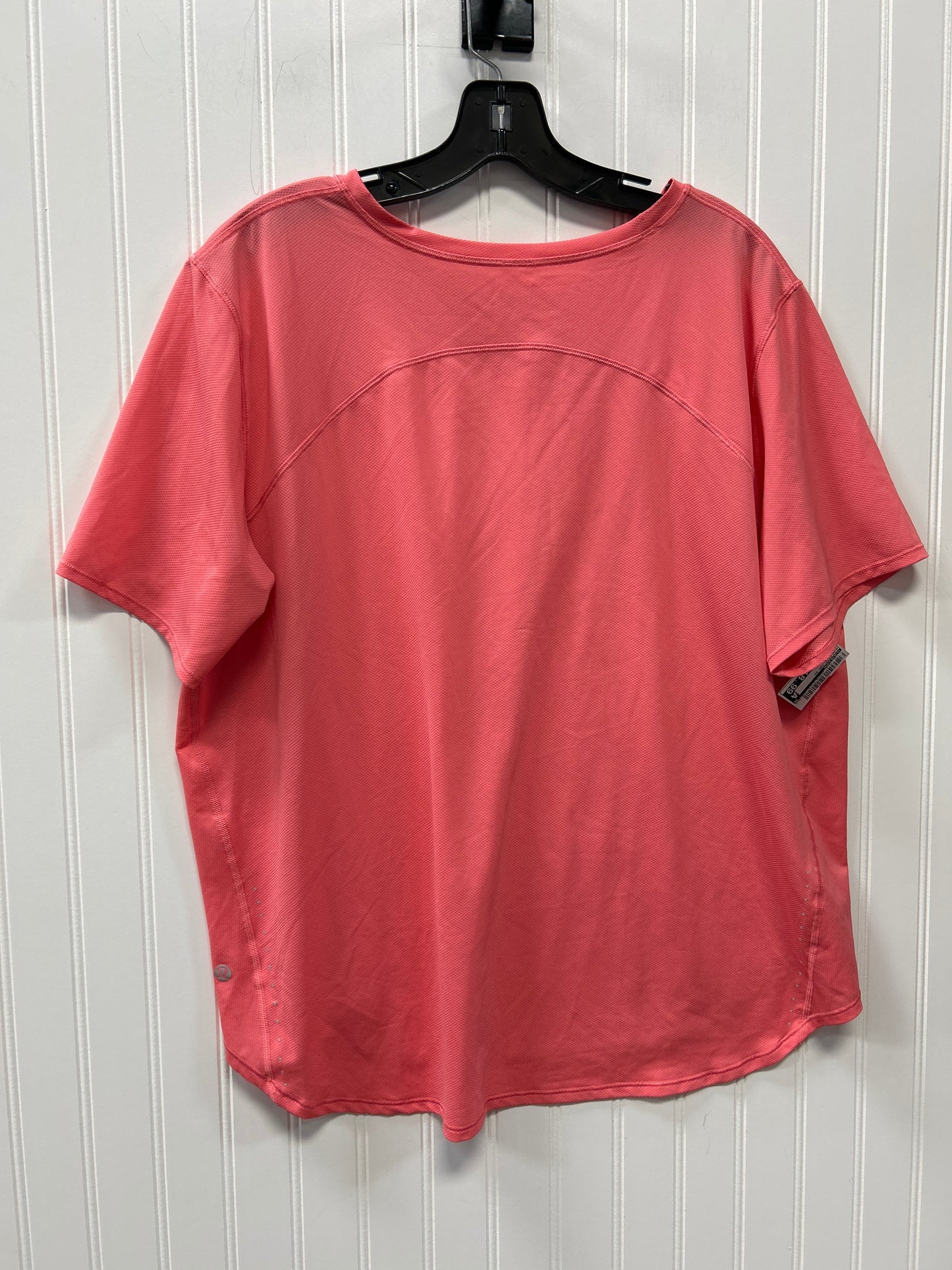 Athletic Top Ss By Lululemon In Peach, Size:L