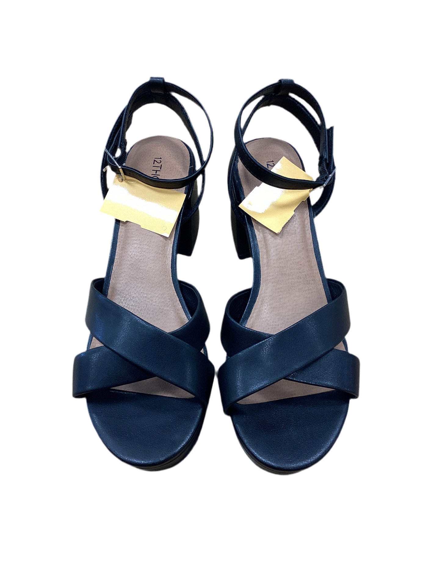 Sandals Heels Block By Cmc In Black, Size:8.5