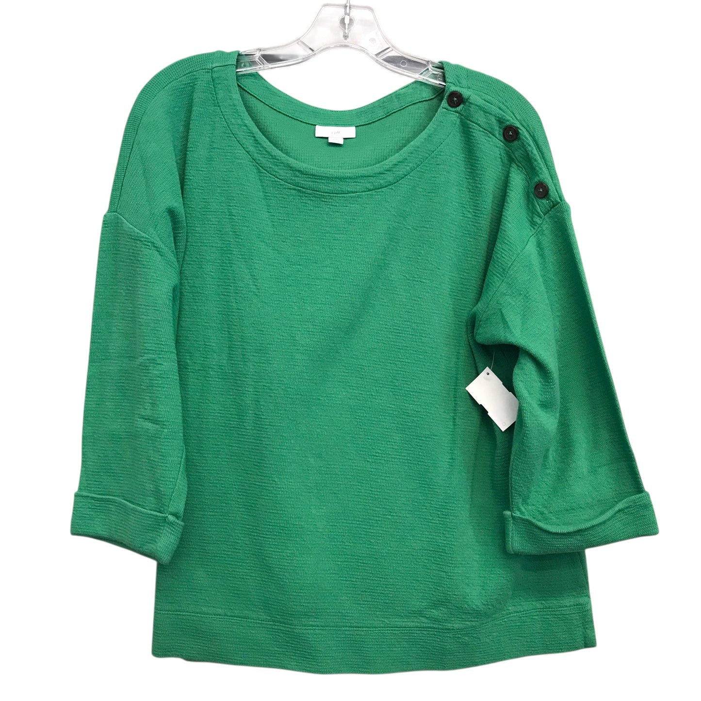Top 3/4 Sleeve By J. Jill In Green, Size:Xlp