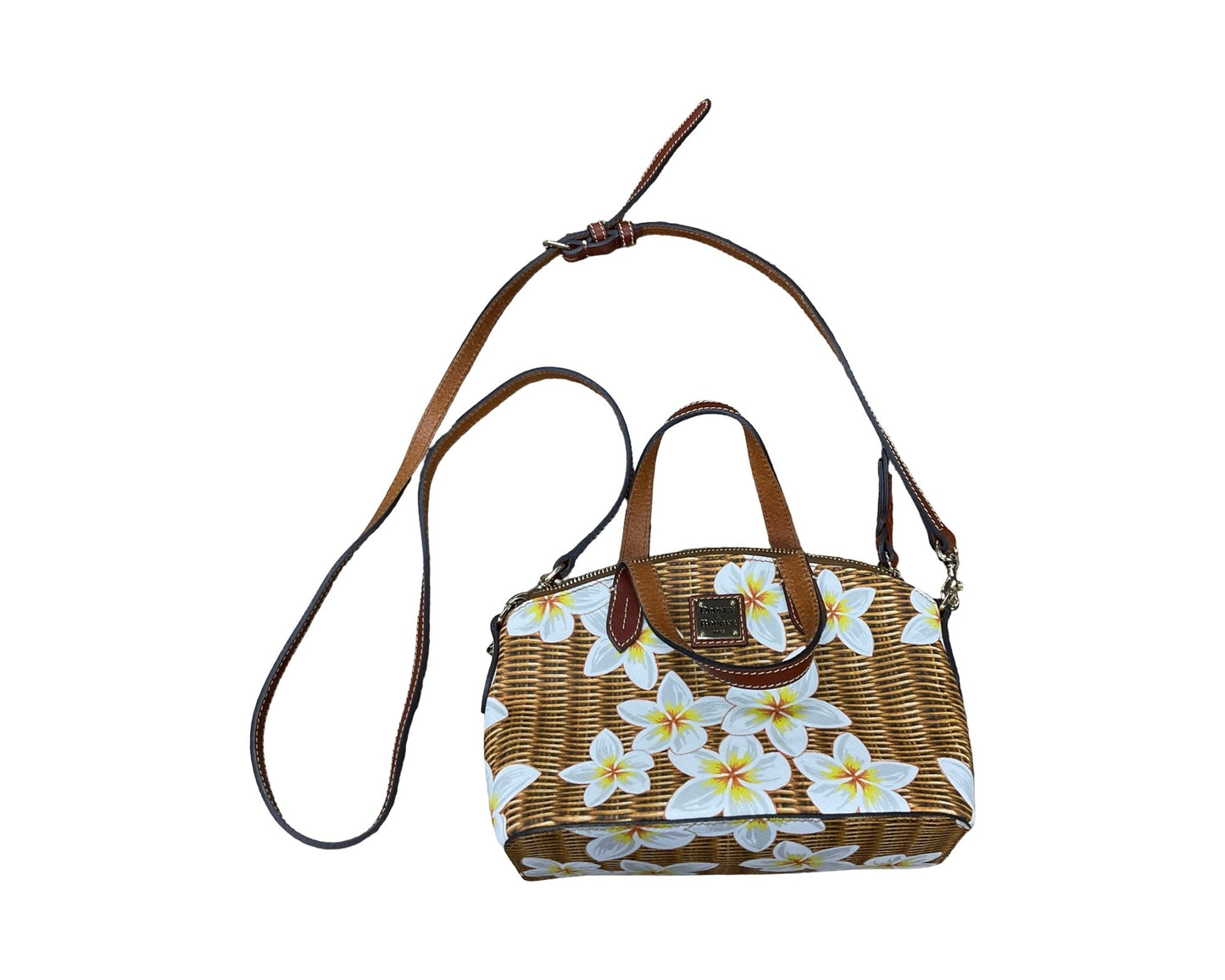 Crossbody Designer By Dooney And Bourke In Brown & Yellow, Size:Small