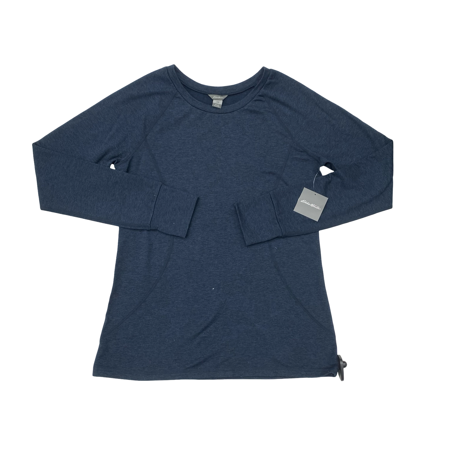 Athletic Top Ls Crewneck By Eddie Bauer In Blue, Size:L