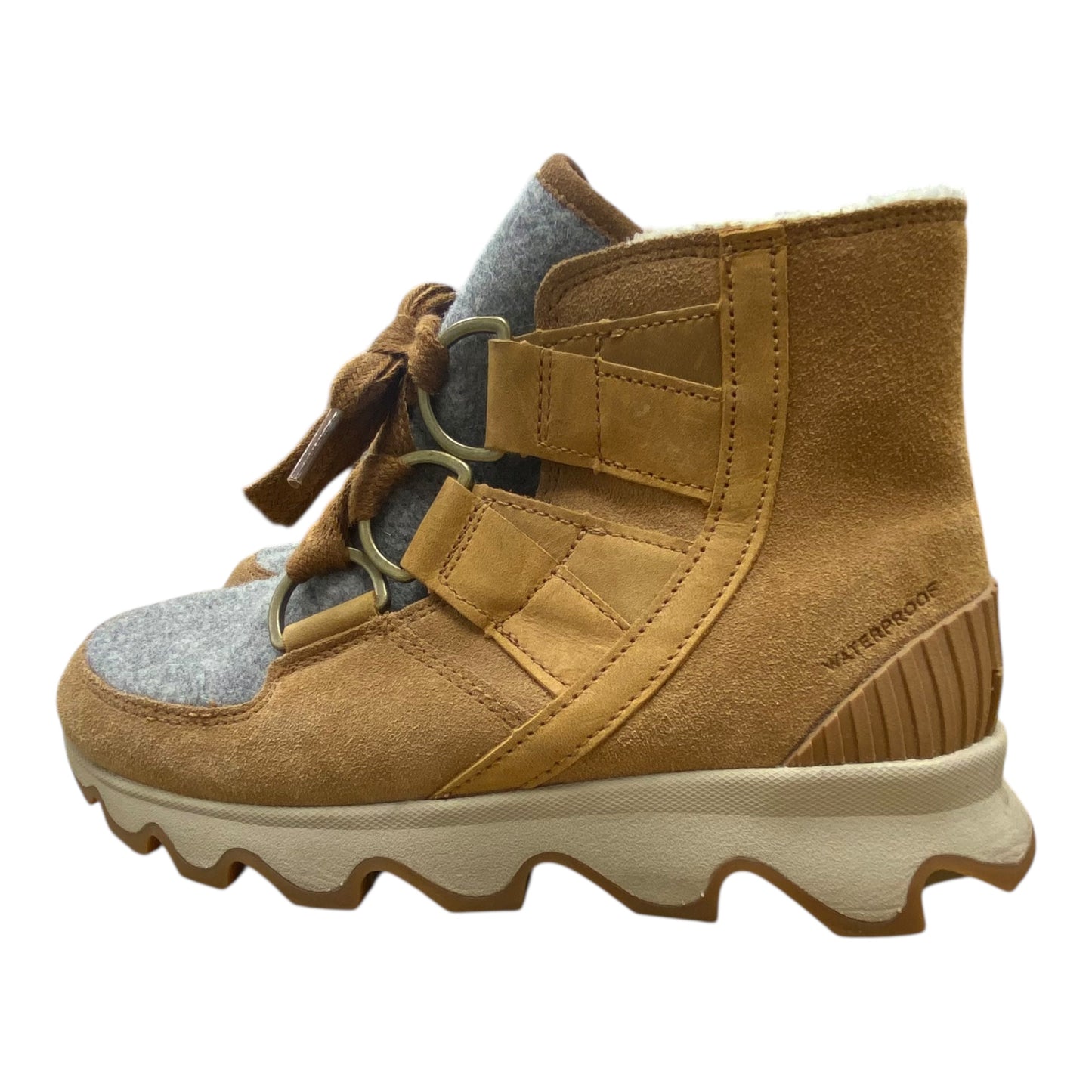 Boots Designer By Sorel In Brown & Grey, Size:6.5