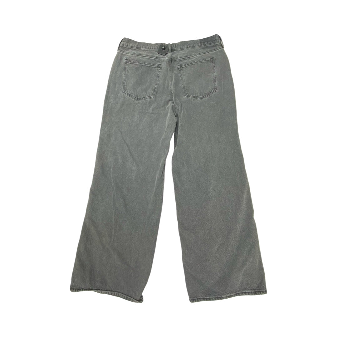 Jeans Wide Leg By Abercrombie And Fitch In Black, Size:12
