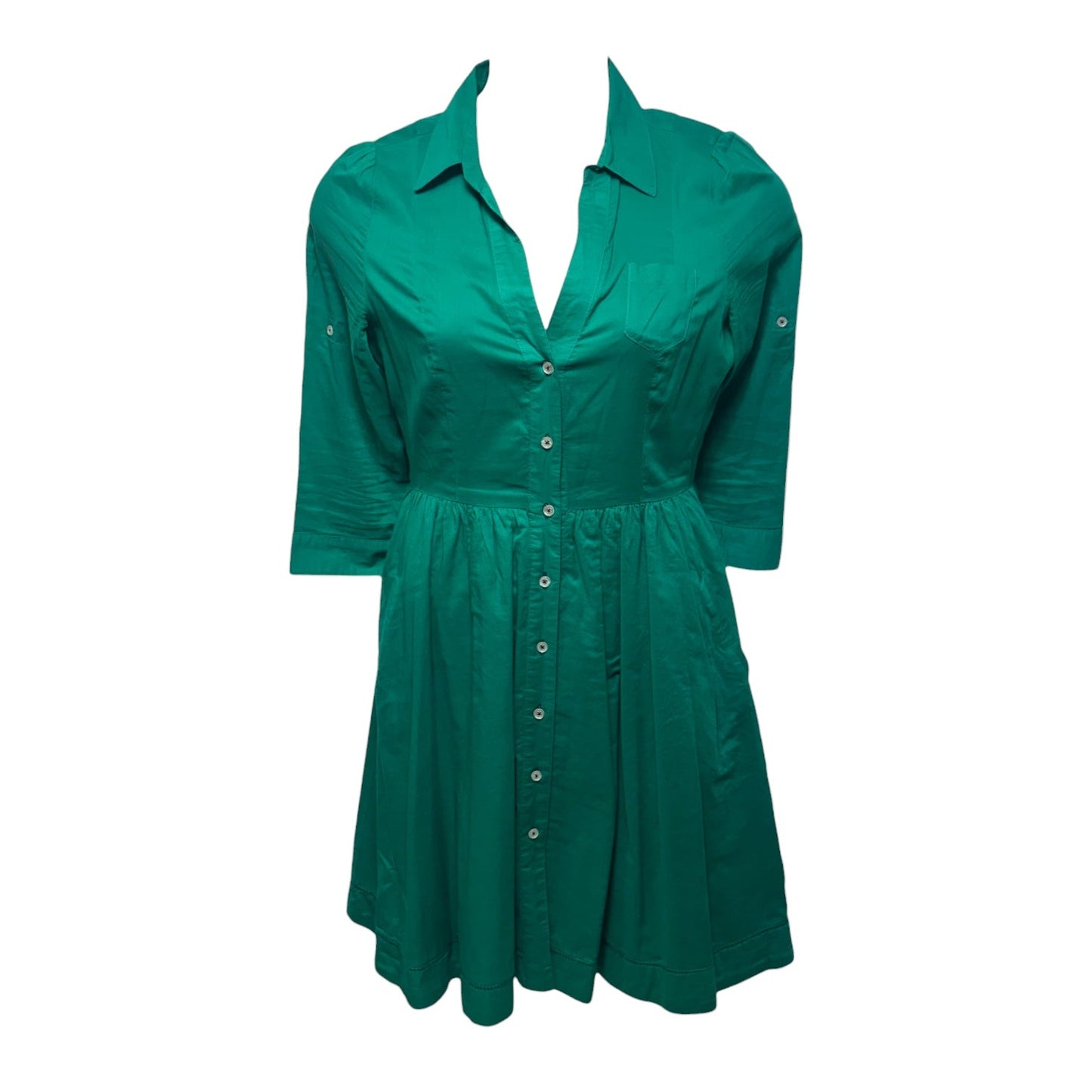 Cotton Shirt Dress By Moulinette Soeurs In Green, Size: 8