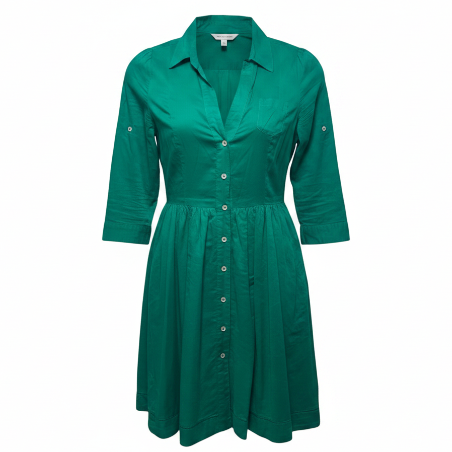 Cotton Shirt Dress By Moulinette Soeurs In Green, Size: 8