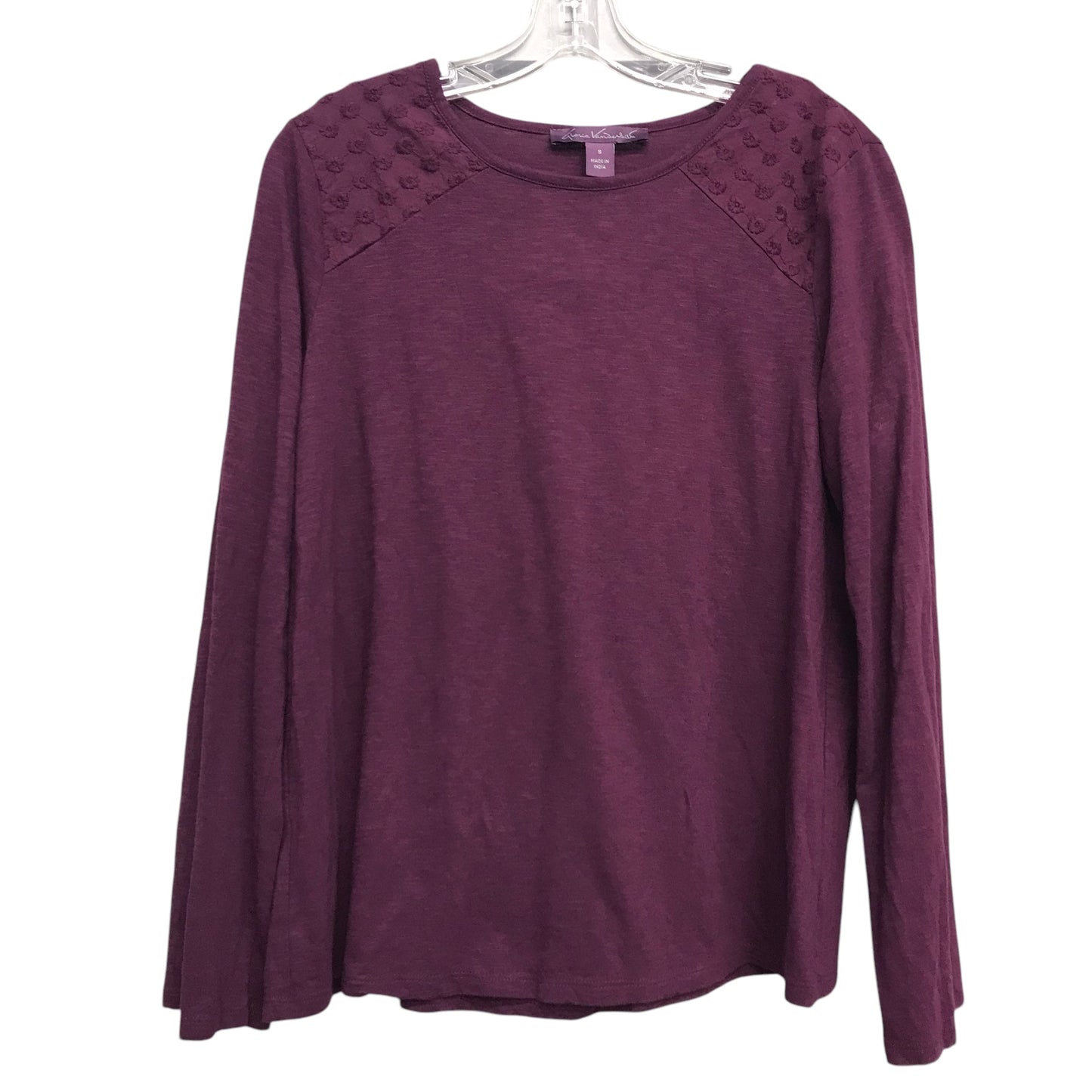 Top Ls Basic By Gloria Vanderbilt In Maroon, Size:S