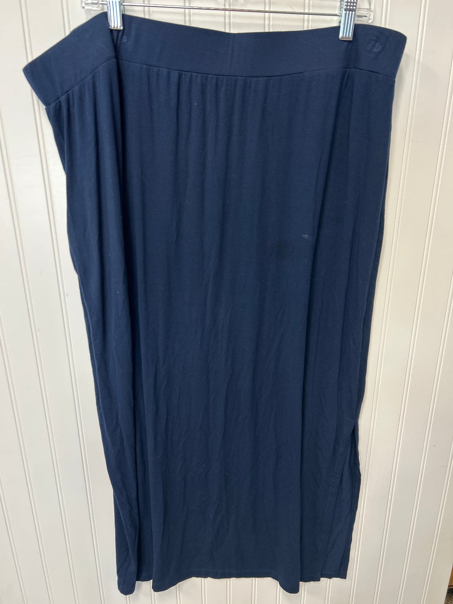 Skirt Maxi By Liz Claiborne In Navy, Size:1X