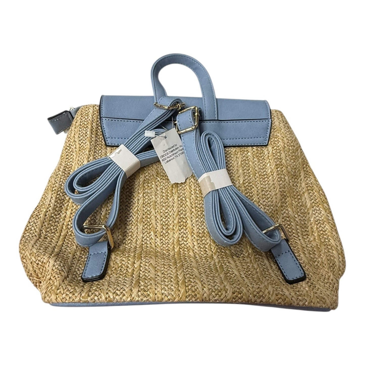 Backpack By Cme In Blue & Tan, Size:Small