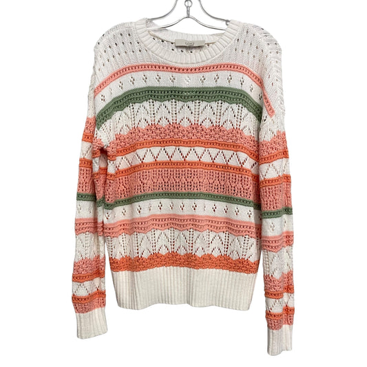 Sweater By Loft In Striped Pattern, Size:M