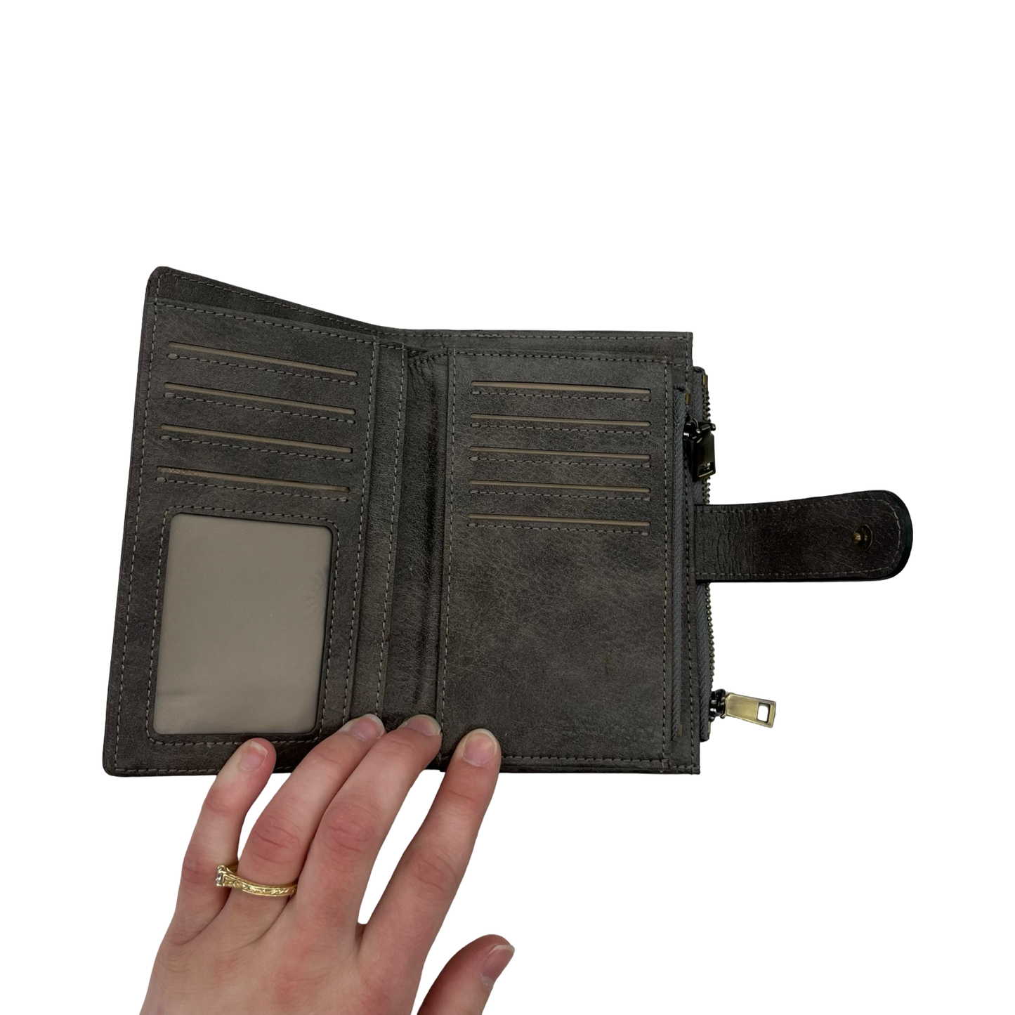 Wallet By Clothes Mentor In Grey, Size:Medium