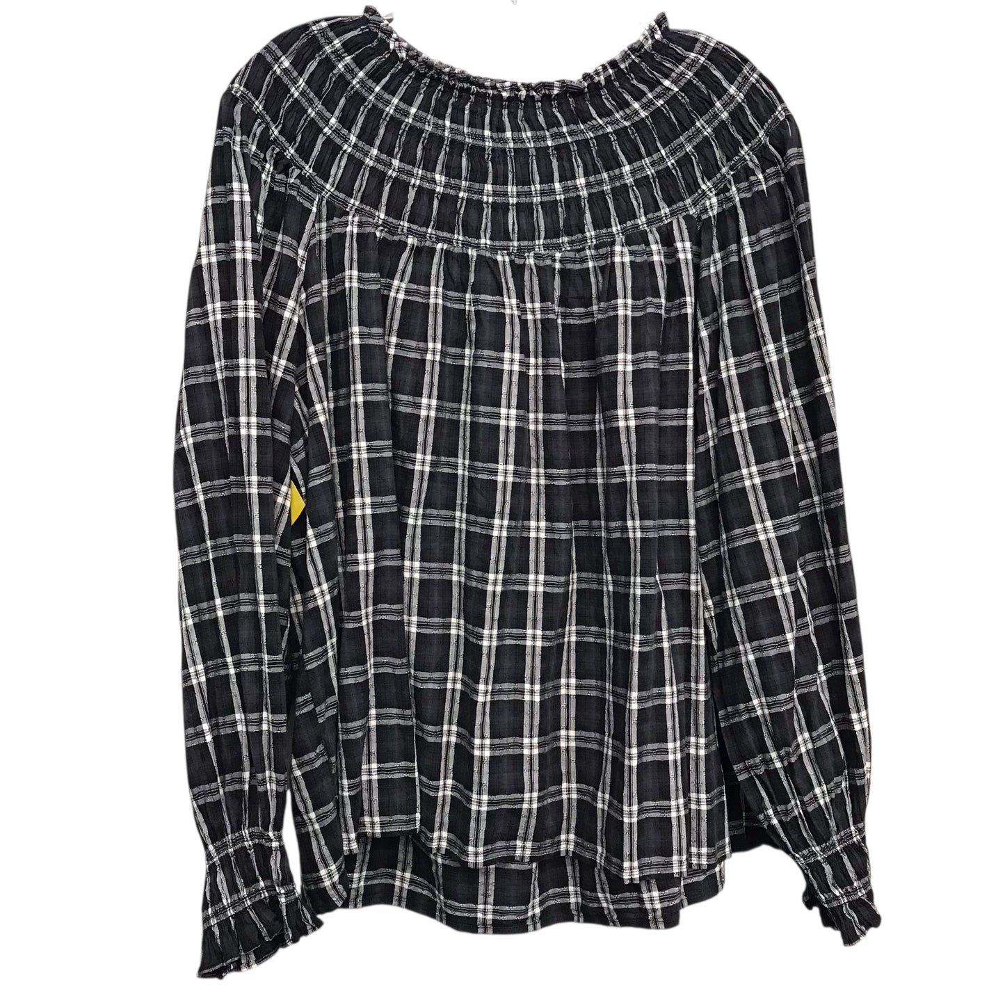 Top Ls By Universal Thread In Plaid Pattern, Size:Xl
