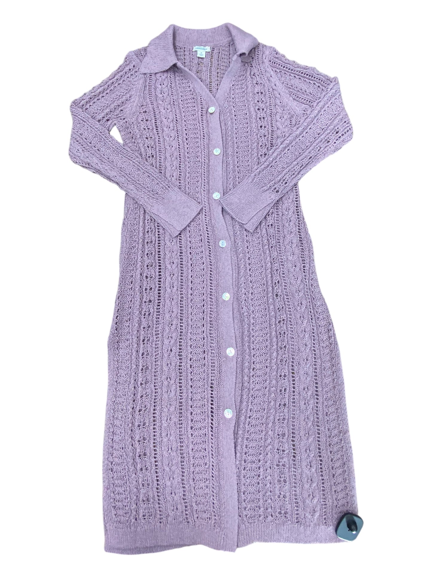 Sweater Cardigan By Sundance In Purple, Size:M