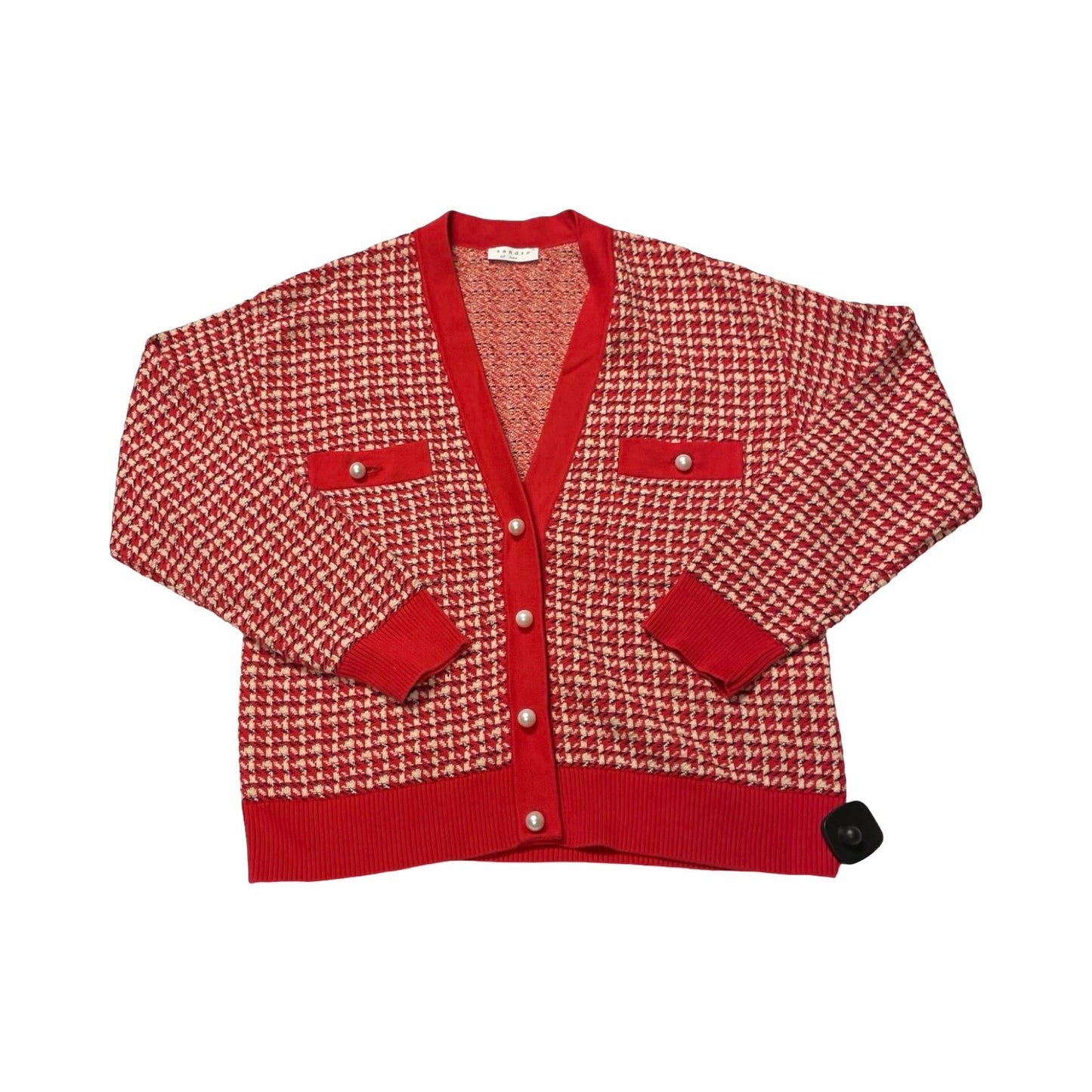 Sweater Designer By Sandro In Blue & Red & White, Size:S