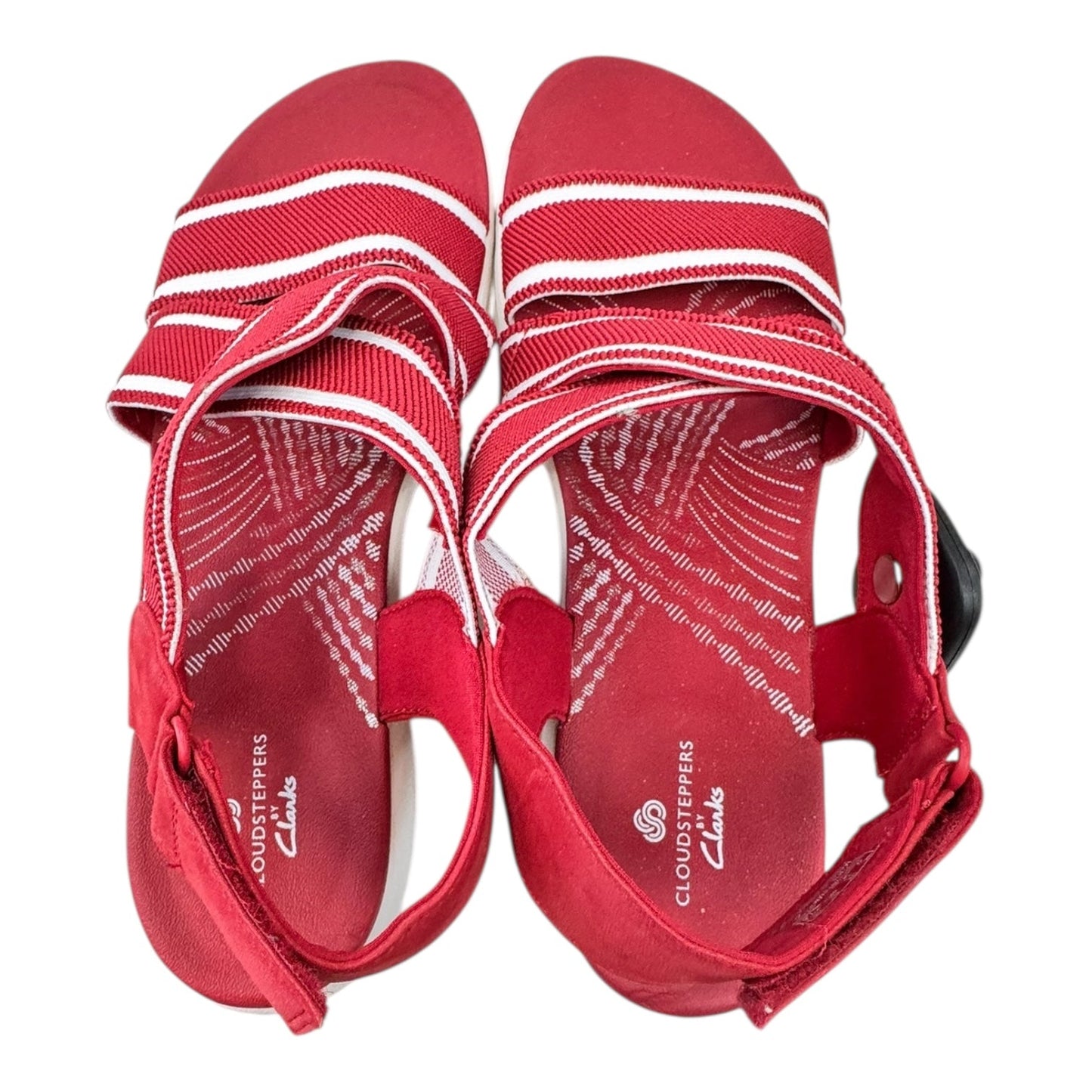 Sandals Flats By Clarks In Red, Size:11