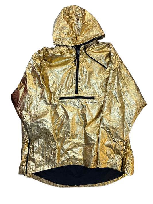 Athletic Jacket By Adidas In Gold, Size:L
