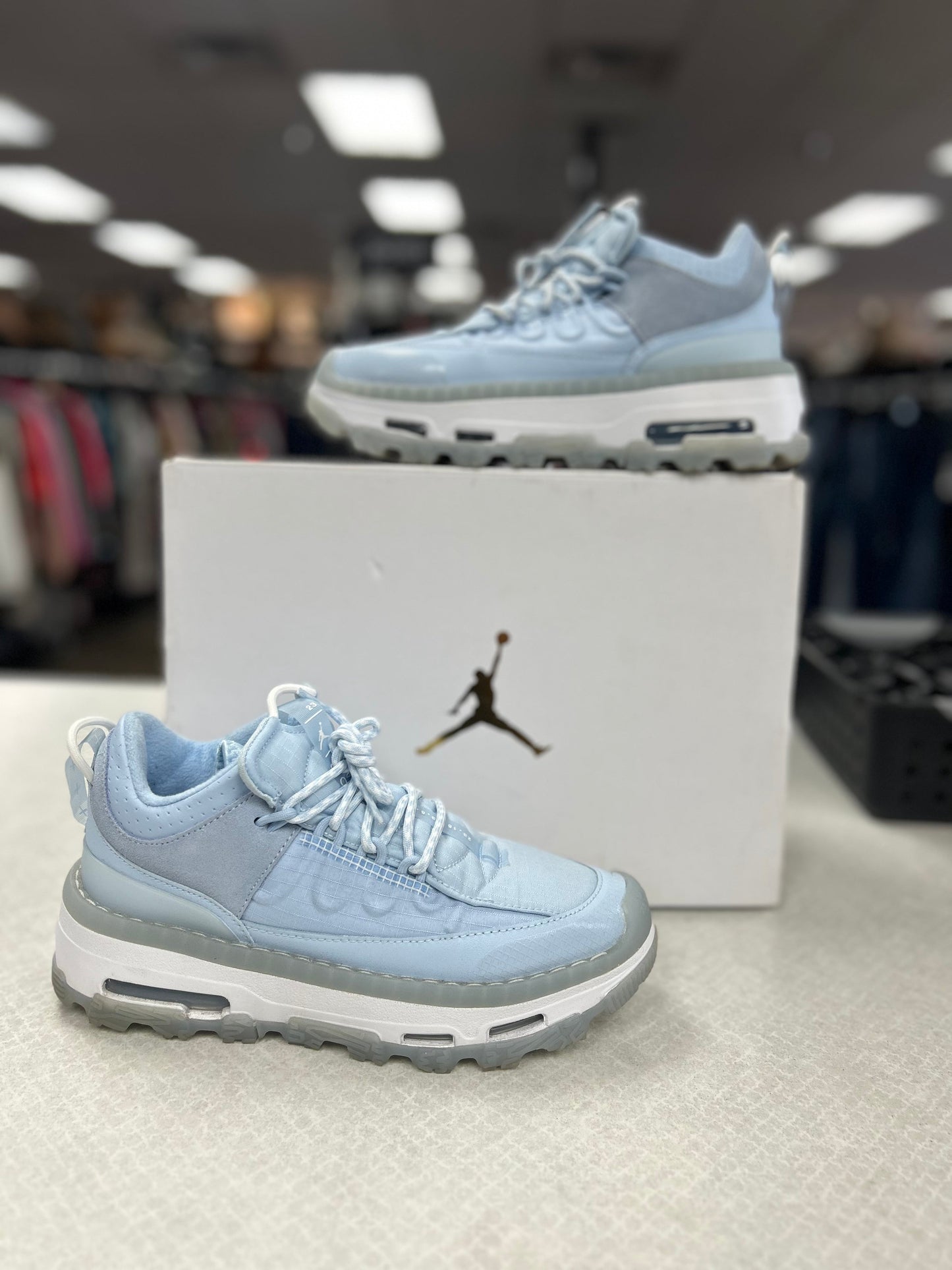 Shoes Luxury Designer By Jordan In Blue, Size:7.5