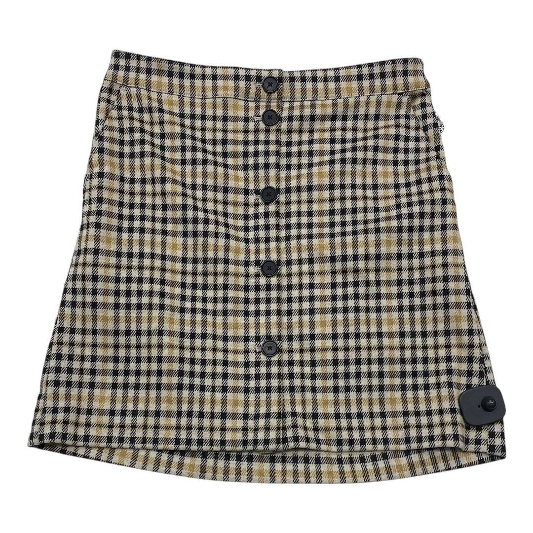 Skirt Mini & Short By Loft In Checkered Pattern, Size:2