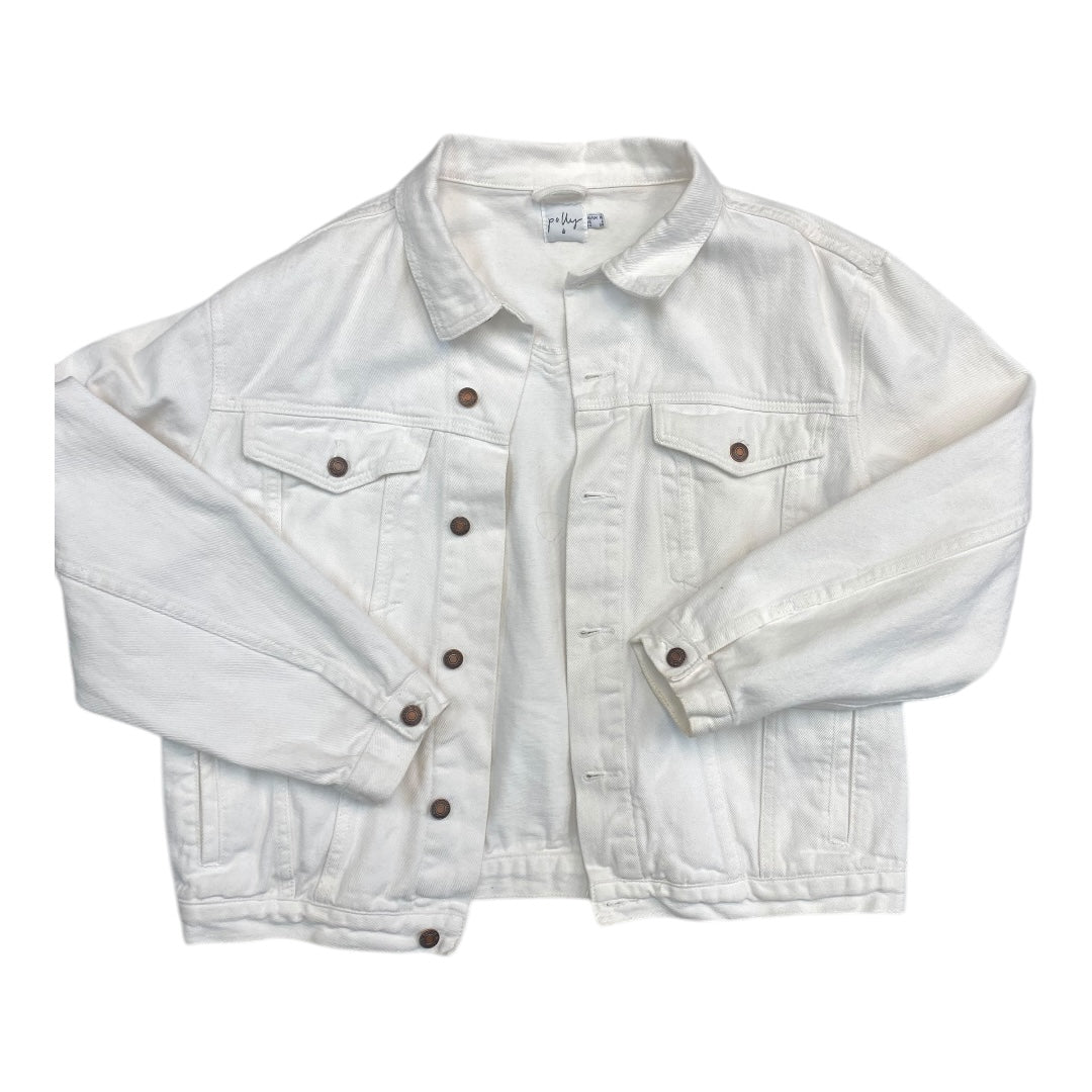 Jacket Denim By Cmc In White Denim, Size:6
