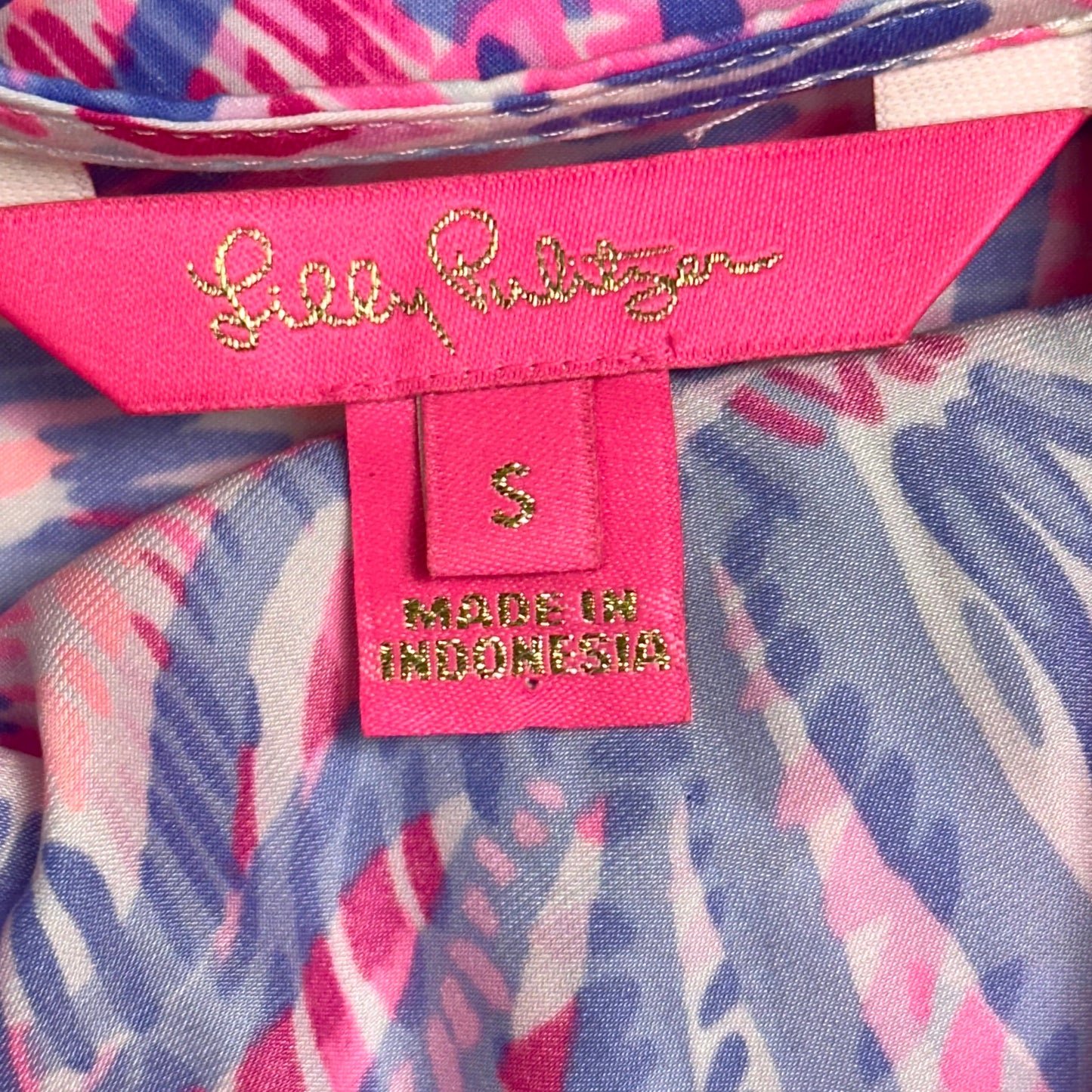 Romper Designer By Lilly Pulitzer In Pink & Purple, Size: S