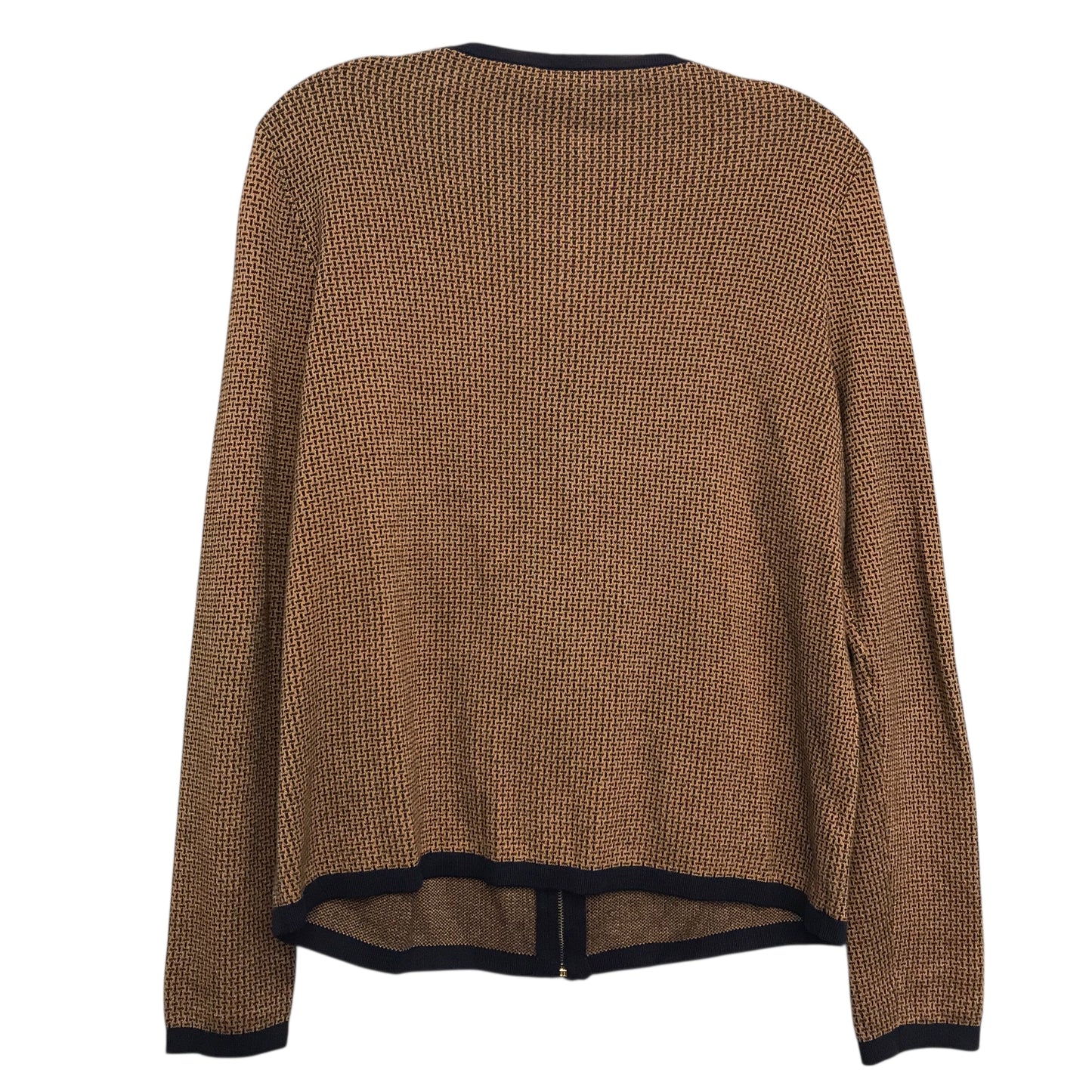 Sweater Cardigan By Ann Taylor In Tan, Size:L