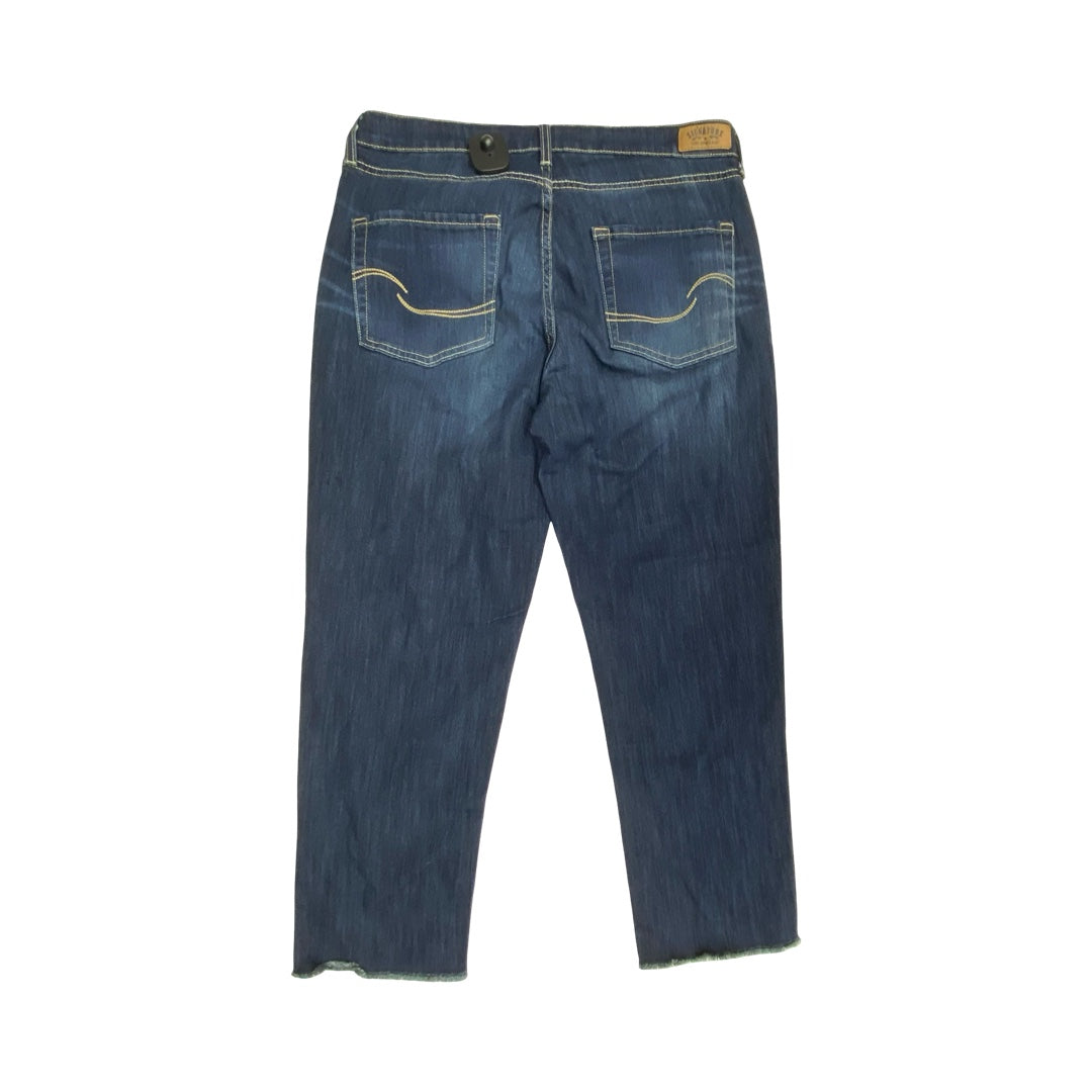 Jeans Straight By Levis In Blue Denim, Size:14
