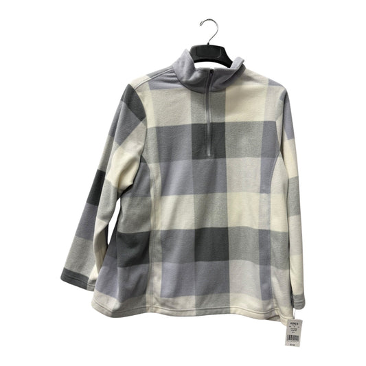 Jacket Fleece By Lands End In Grey, Size:1X