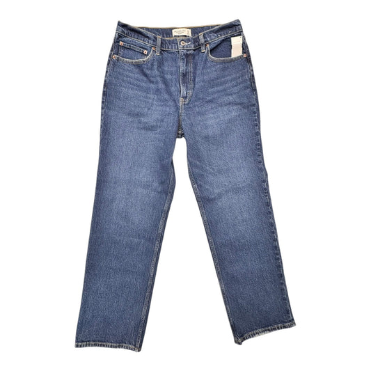 Jeans Straight By Abercrombie And Fitch In Blue Denim, Size:12L