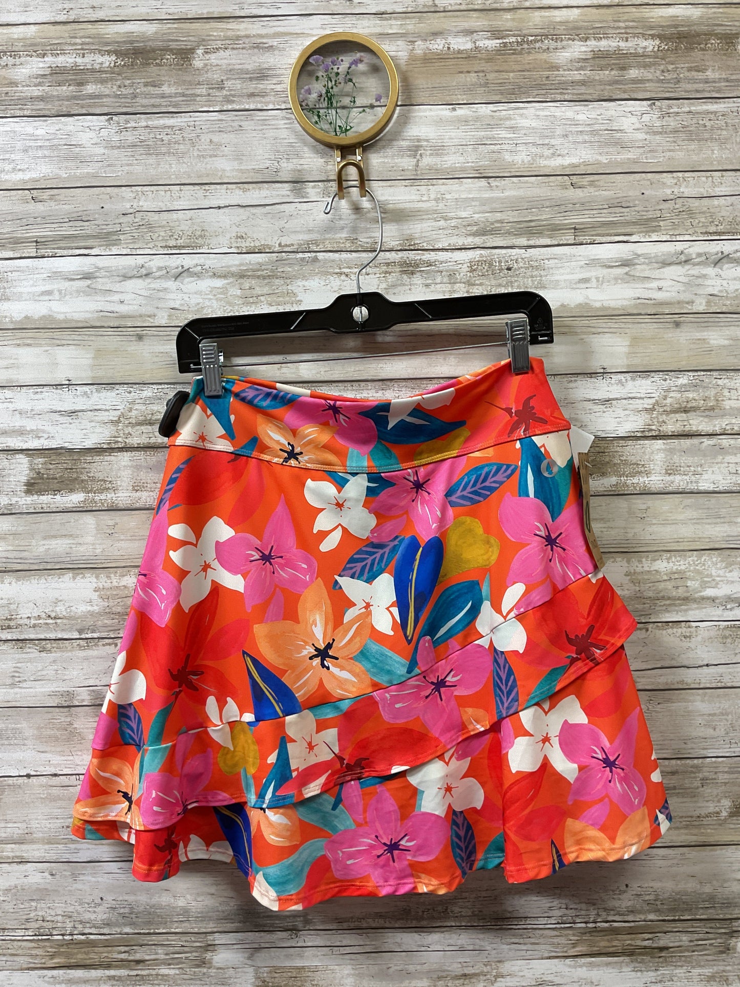 Athletic Skort By Clothes Mentor In Tropical Print, Size:L