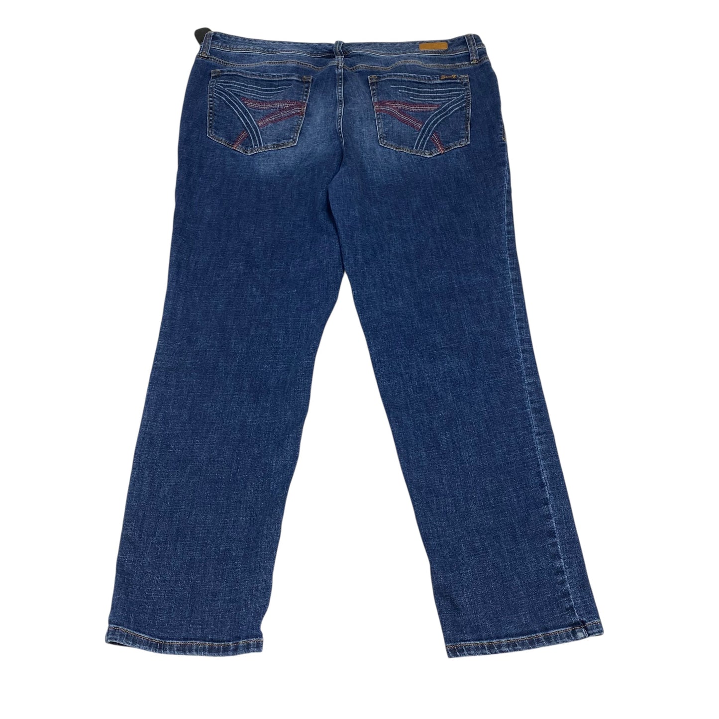 Jeans Straight By Seven 7 In Blue Denim, Size:20