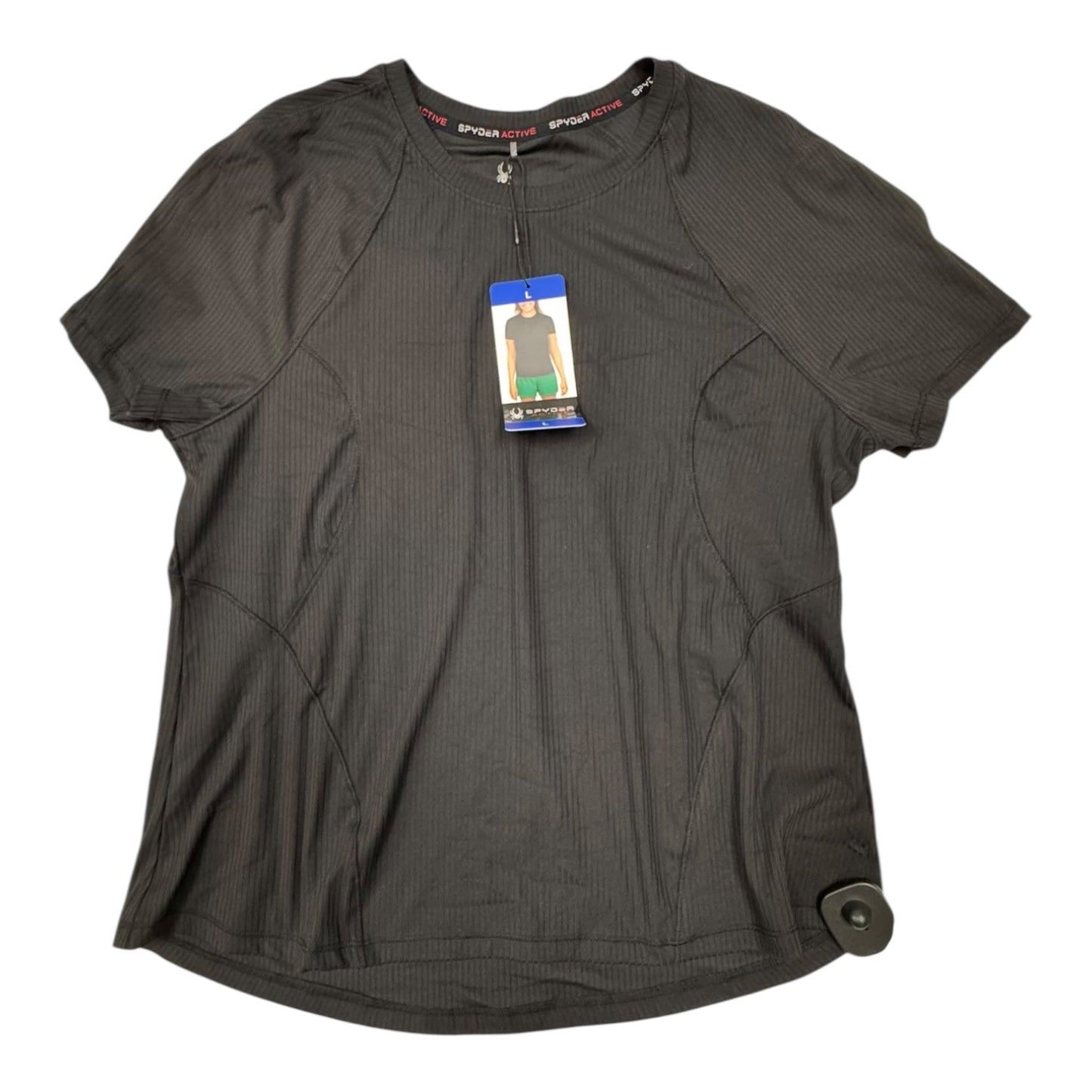 Athletic Top Ss By Spyder In Black, Size:L