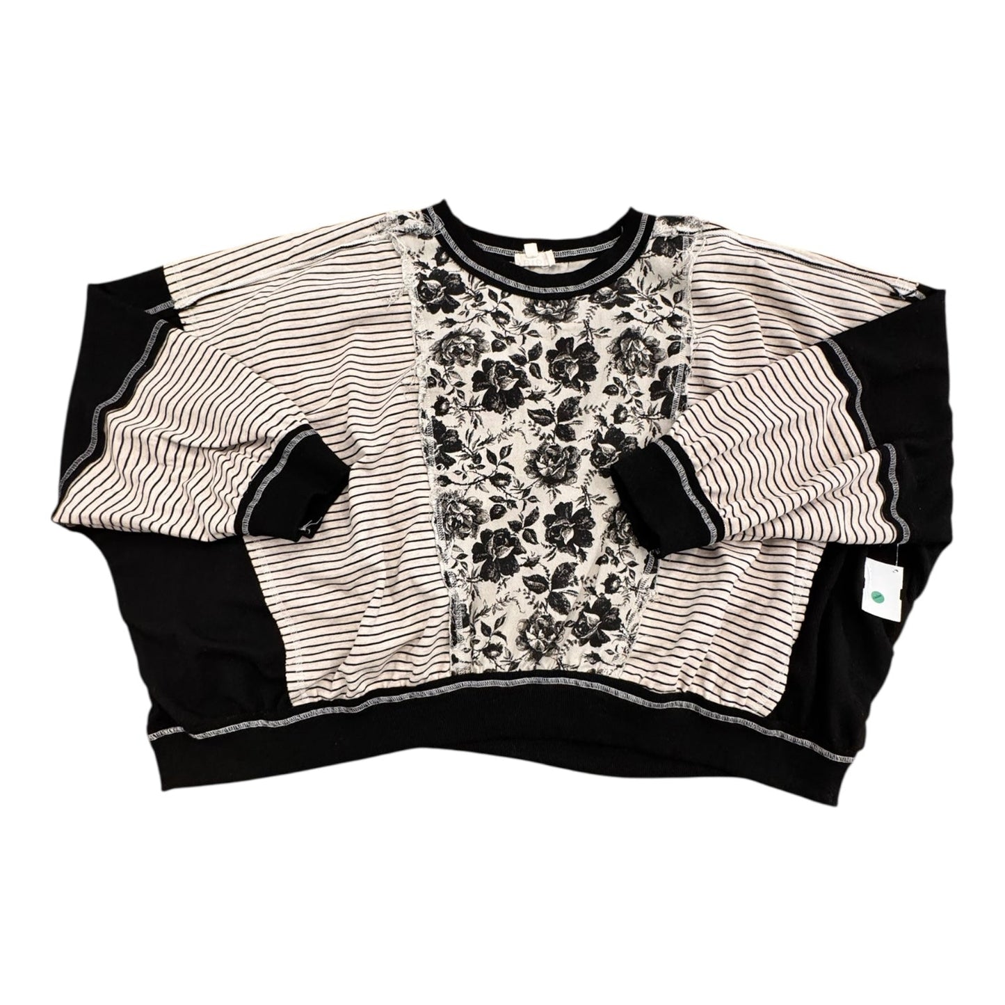 Top Ls By Bibi In Black & Cream, Size:Xl
