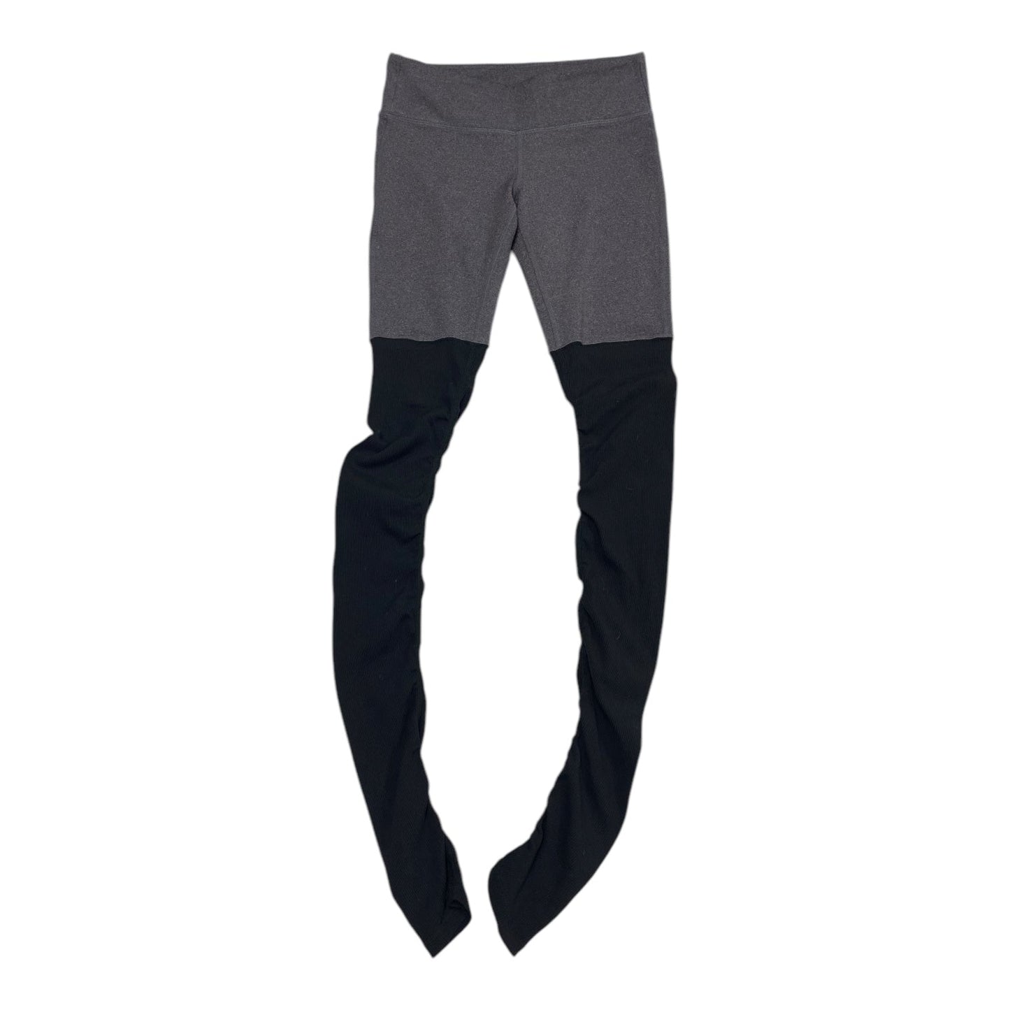Athletic Leggings By Alo In Black & Grey, Size:M