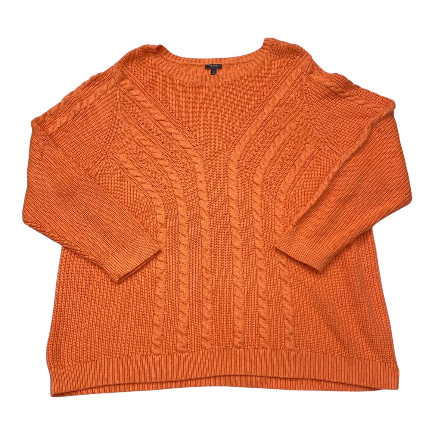 Sweater By Talbots In Orange, Size:3X