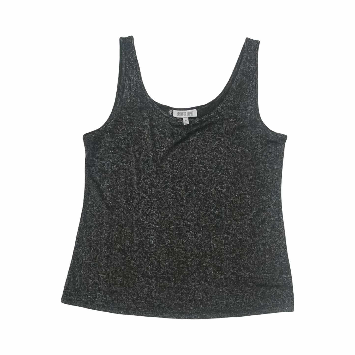 Tank Top By Jennifer Lopez In Black & Silver, Size:Xl