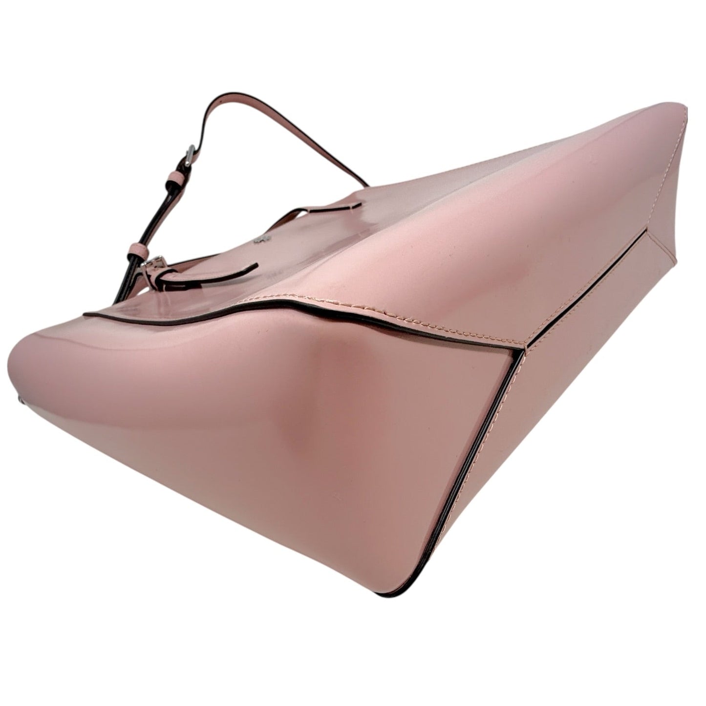 Emerson Patent Leather Tote In Clay Pink Designer By Tory Burch, Size: Medium