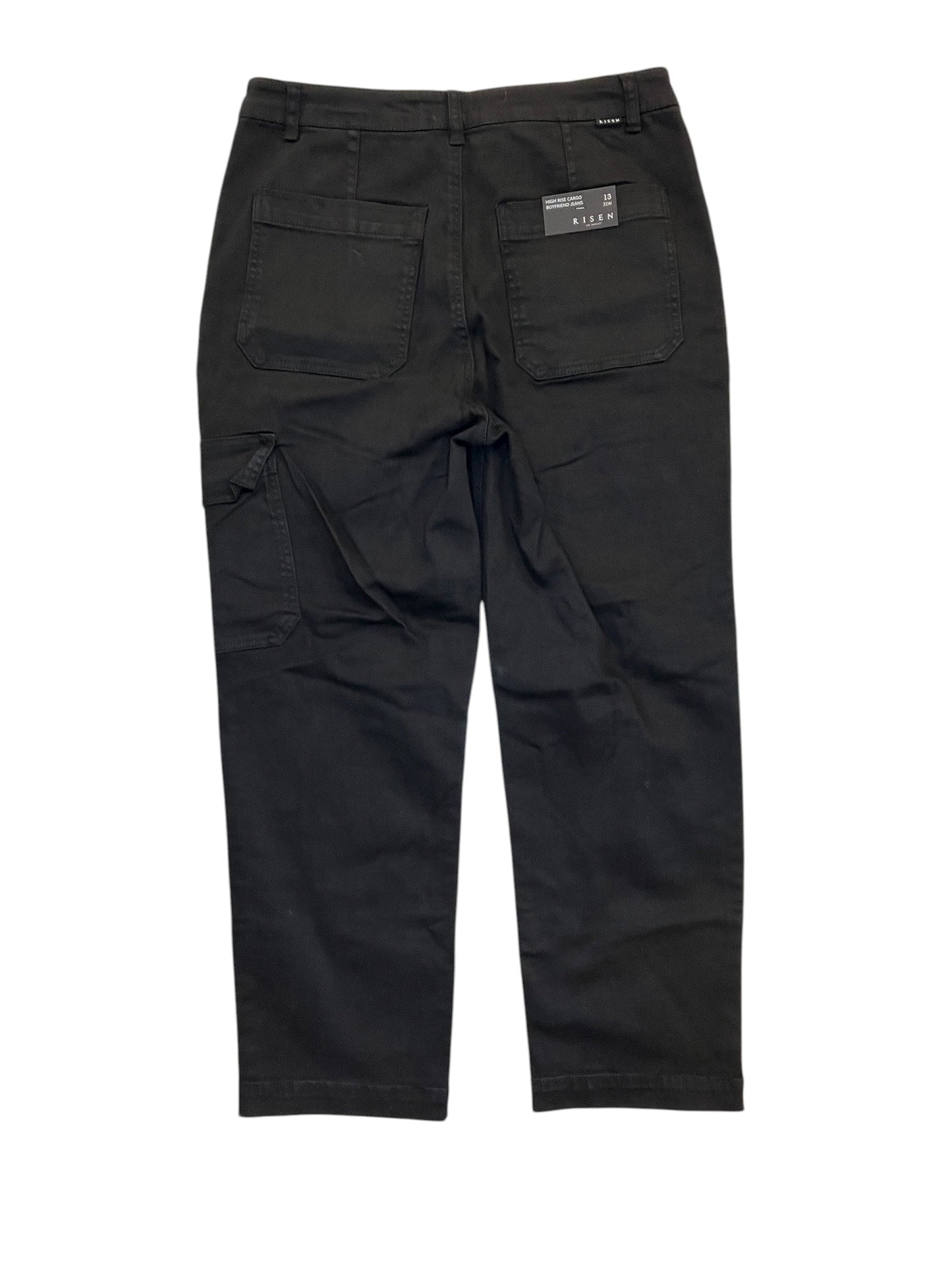 Jeans Straight By Risen In Black, Size:12