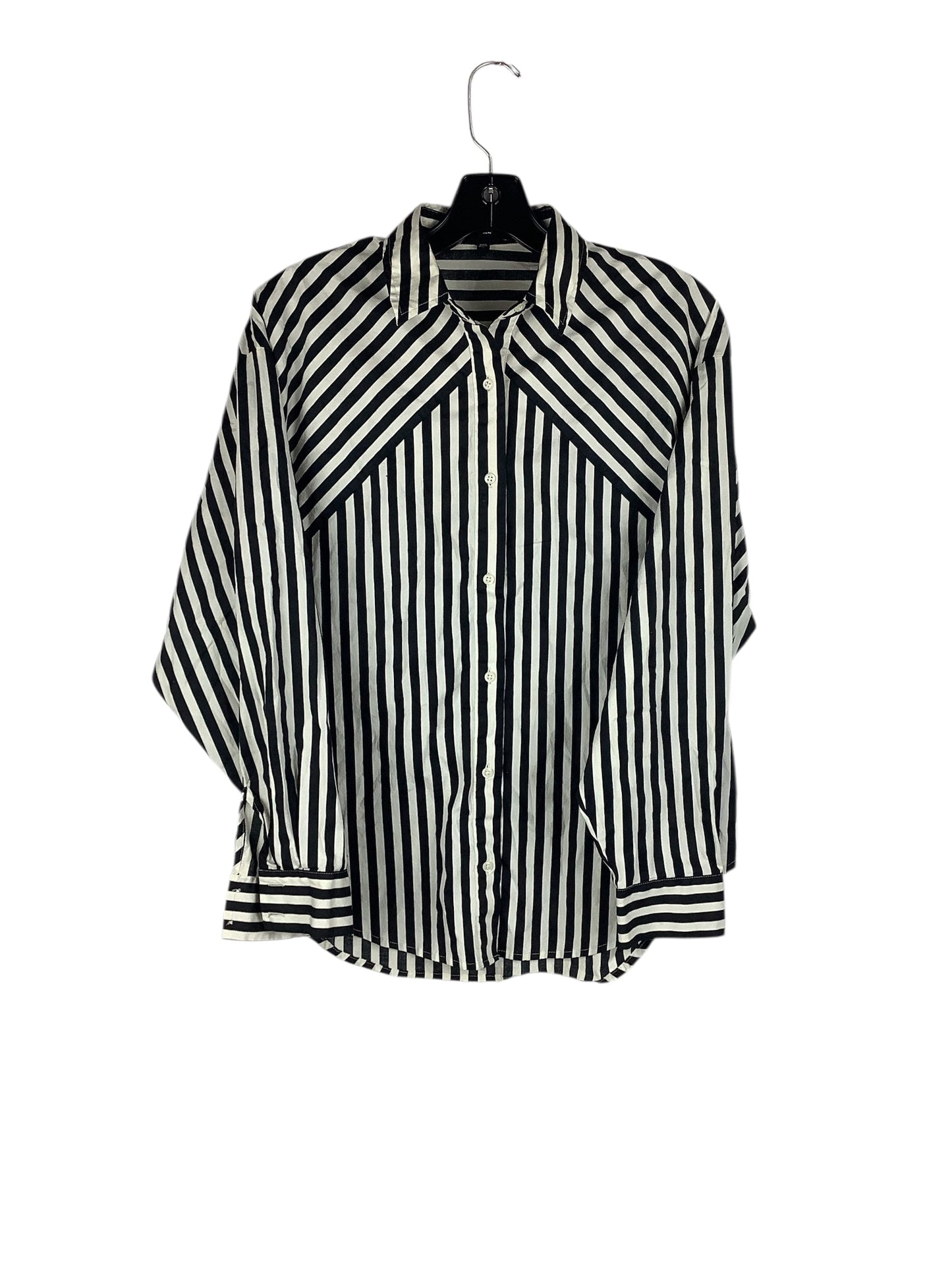 Top Long Sleeve By Express In Striped Pattern, Size: S