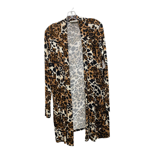 Cardigan By Zenana Outfitters In Brown, Size:L